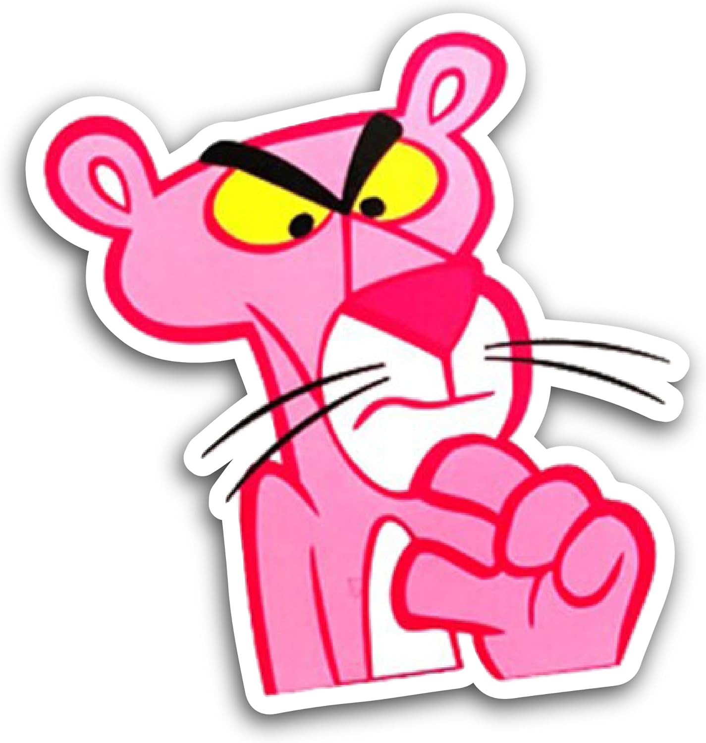 2 (Pieces) 3" and 5" Pink Color Panther Sticker, Waterproof Vinyl Decals for Many Purpose Like Cars, Trucks, Laptops, Phones, Windows and More