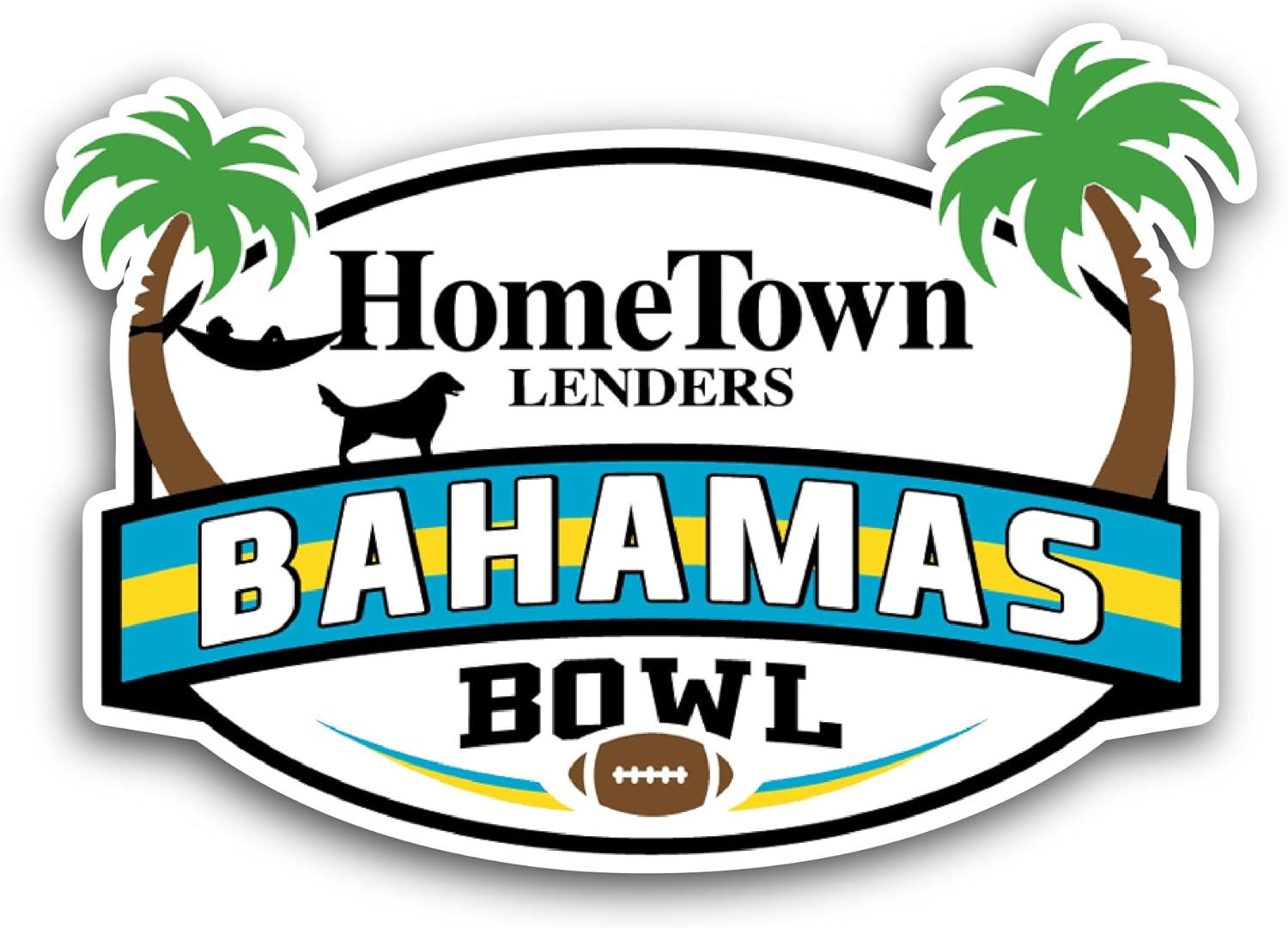 2 (Pieces) 3" and 5" Bahamas B0wl Sticker, Waterproof Vinyl Decals for Many Purpose Like Cars, Trucks, Laptops, Phones, Windows and More