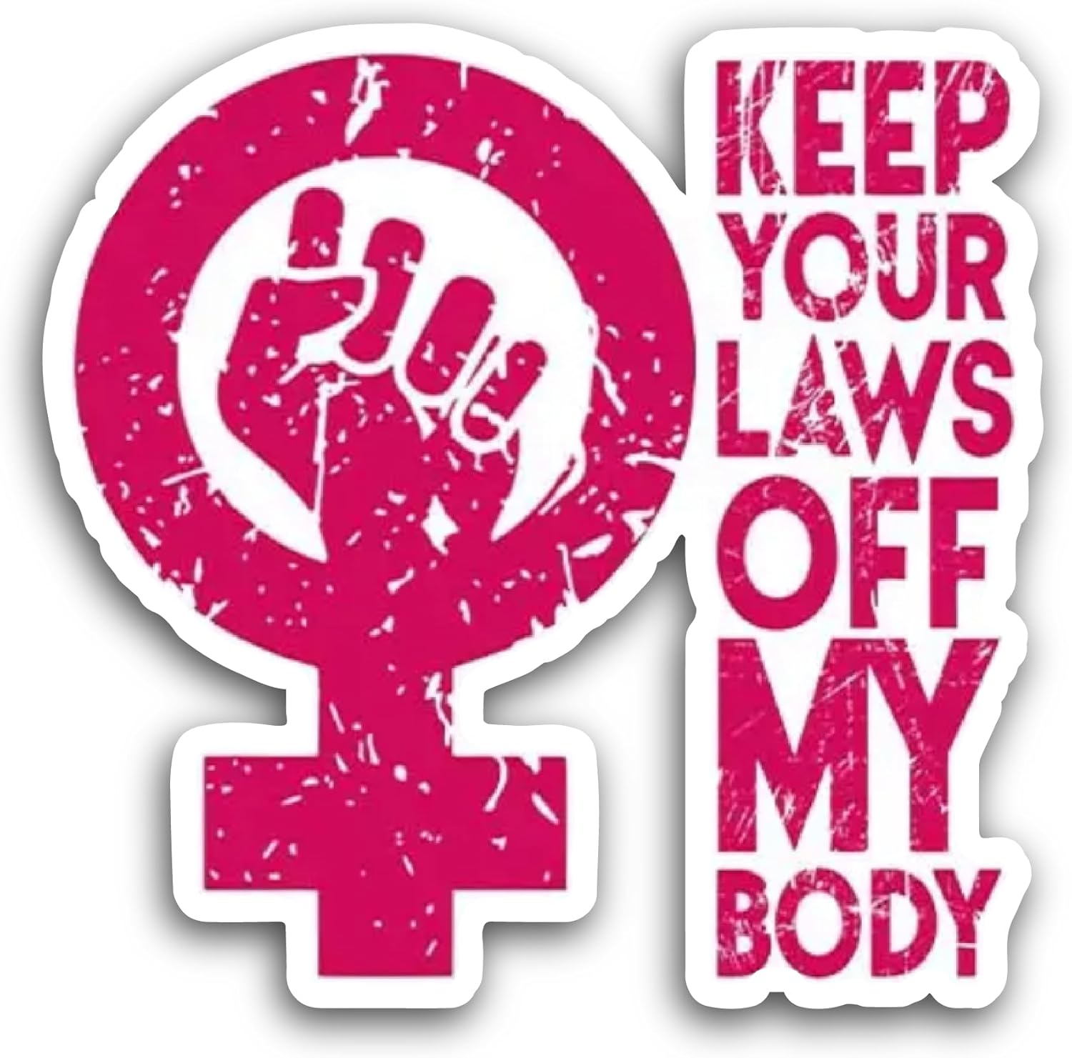 2 (Pieces) 3" and 5" Keep Your Laws Off My Body Sticker, Waterproof Vinyl Decals for Many Purpose Like Cars, Trucks, Laptops, Phones, Windows and More