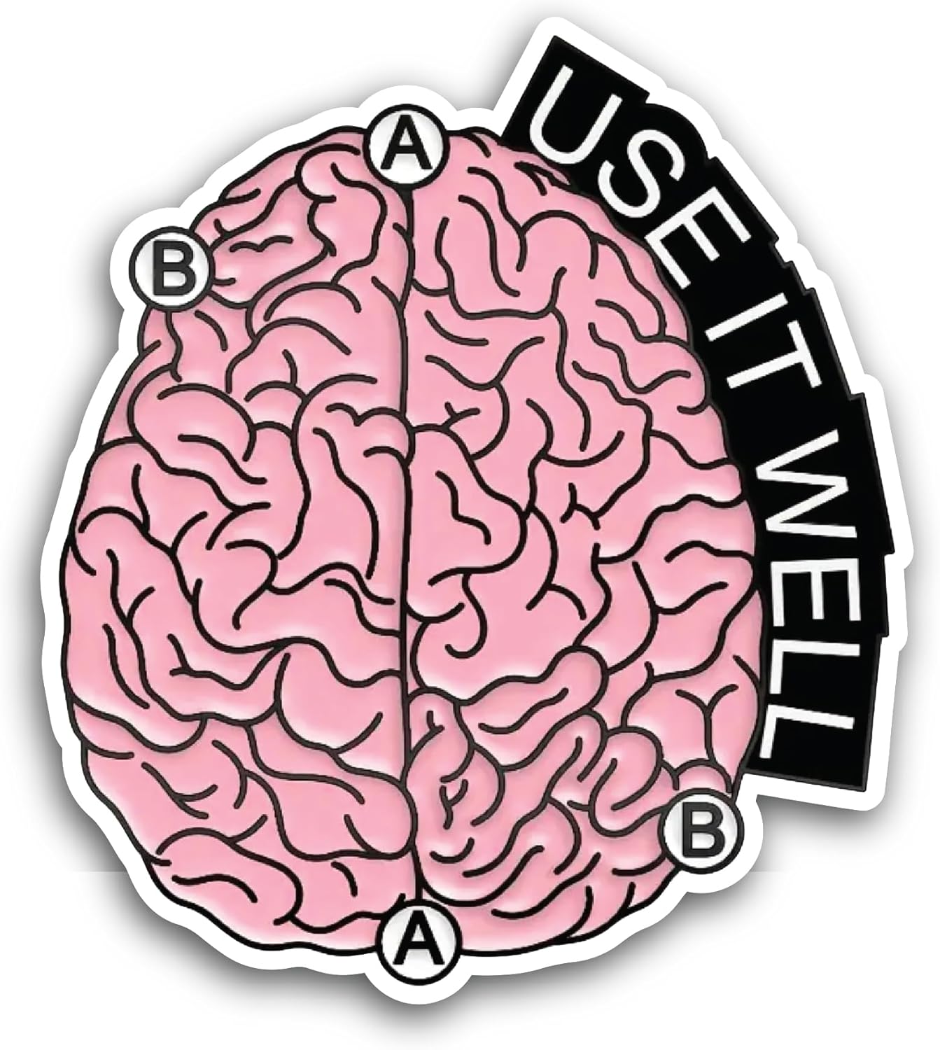 2 (Pieces) 3" and 5" Use It Well Sticker, Waterproof Vinyl Decals for Many Purpose Like Cars, Trucks, Laptops, Phones, Windows and More