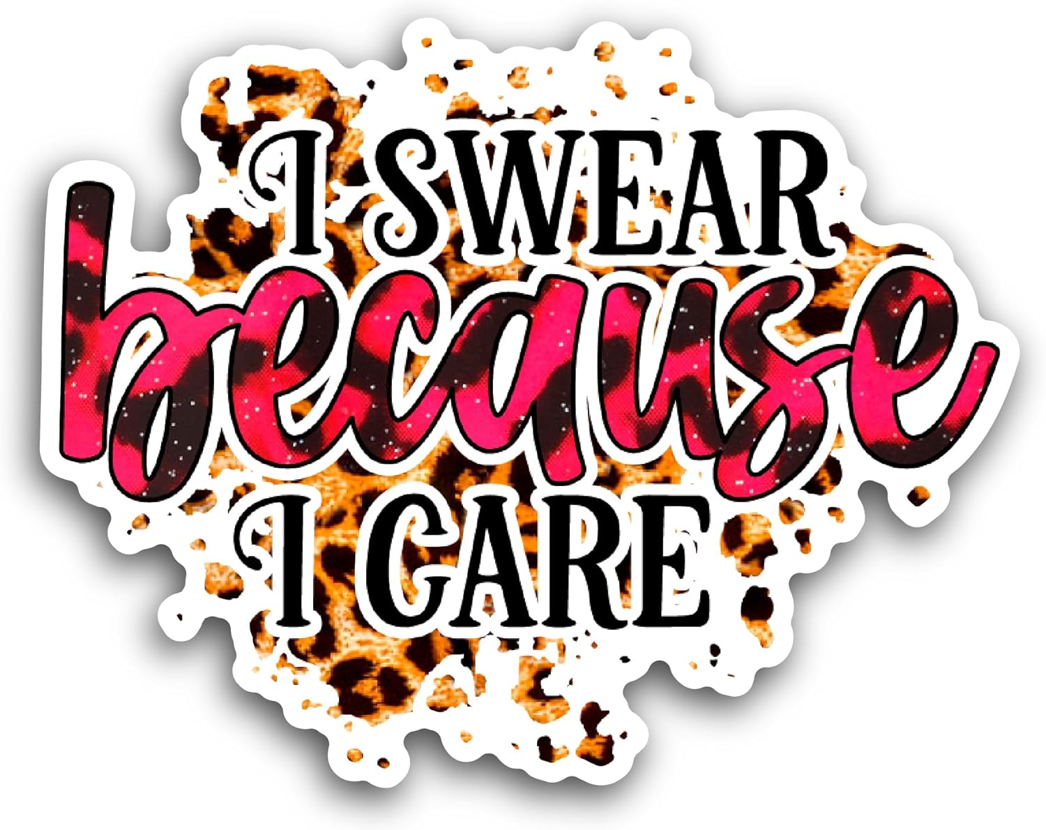2 (Pieces) 3" and 5" I Swear Sticker, Waterproof Vinyl Decals for Many Purpose Like Cars, Trucks, Laptops, Phones, Windows and More