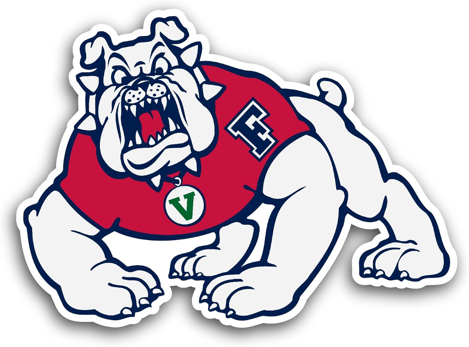 2 (Pieces) 3" and 5" Fresn0 State Bulldogs Sticker, Waterproof Vinyl Decals for Many Purpose Like Cars, Trucks, Laptops, Phones, Windows and More