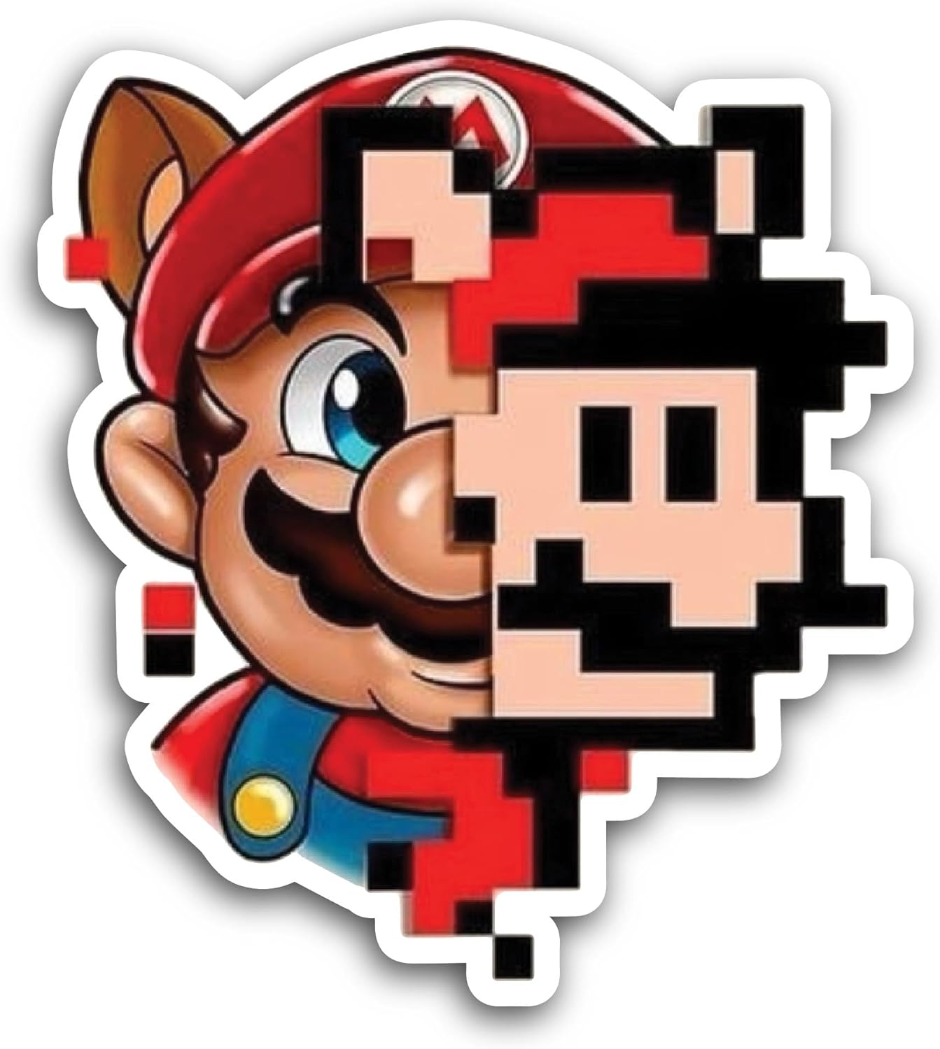 2 (Pieces) 3" and 5" Cartoon Character Portrait Sticker, Waterproof Vinyl Decals for Many Purpose Like Cars, Trucks, Laptops, Phones, Windows and More
