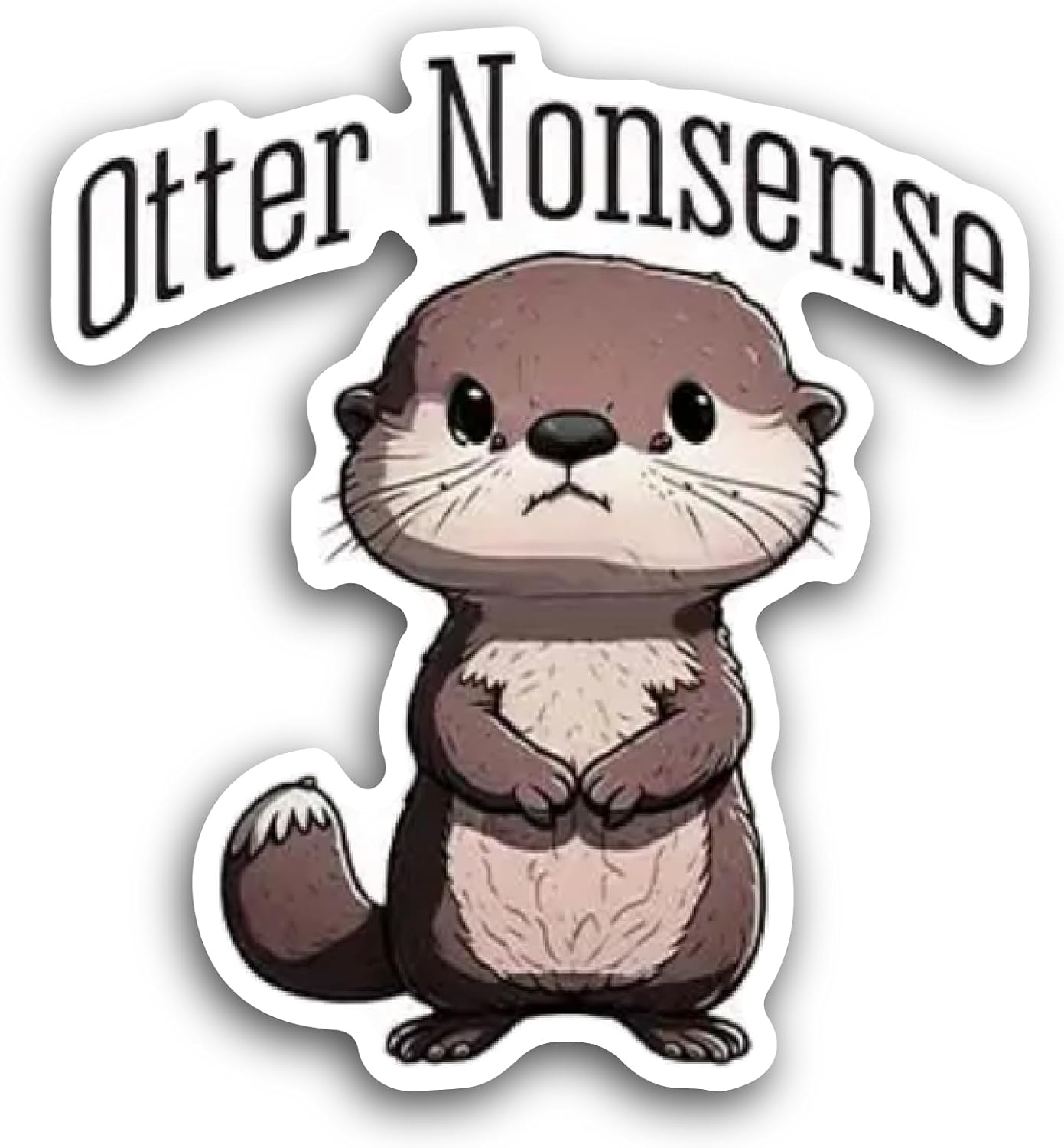 2 (Pieces) 3" and 5" Otter Sticker, Waterproof Vinyl Decals for Many Purpose Like Cars, Trucks, Laptops, Phones, Windows and More