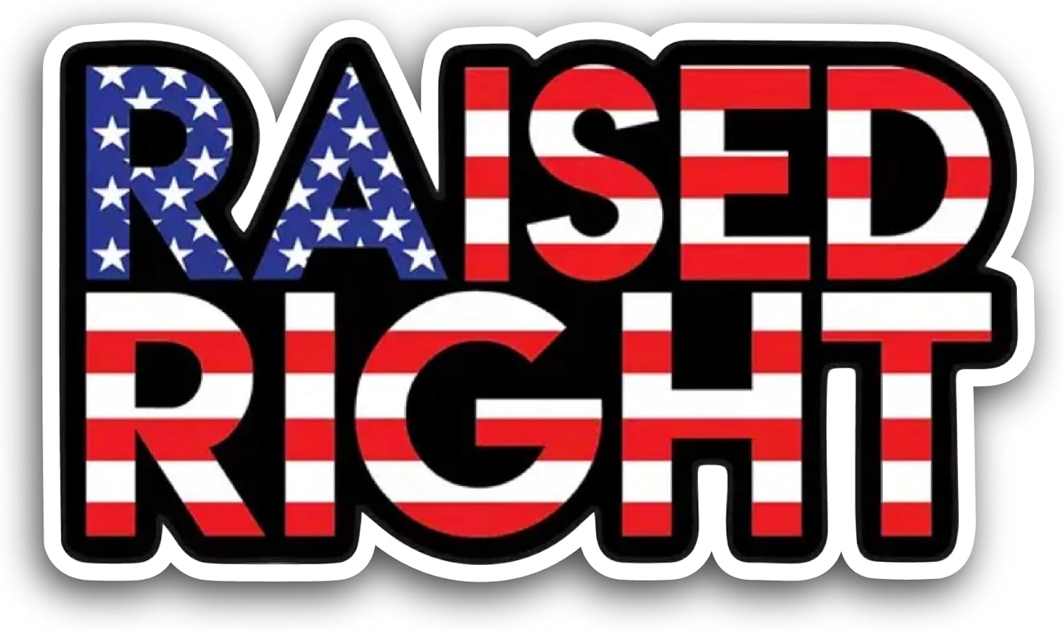 2 (Pieces) 3" and 5" Raised Right Text Sticker, Waterproof Vinyl Decals for Many Purpose Like Cars, Trucks, Laptops, Phones, Windows and More