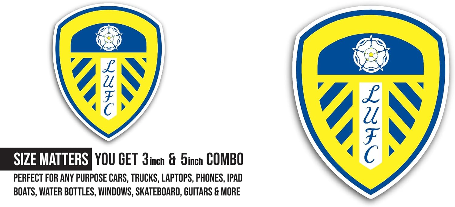2 (Pieces) 3" and 5" Lufc Sticker, Waterproof Vinyl Decals for Many Purpose Like Cars, Trucks, Laptops, Phones, Windows and More