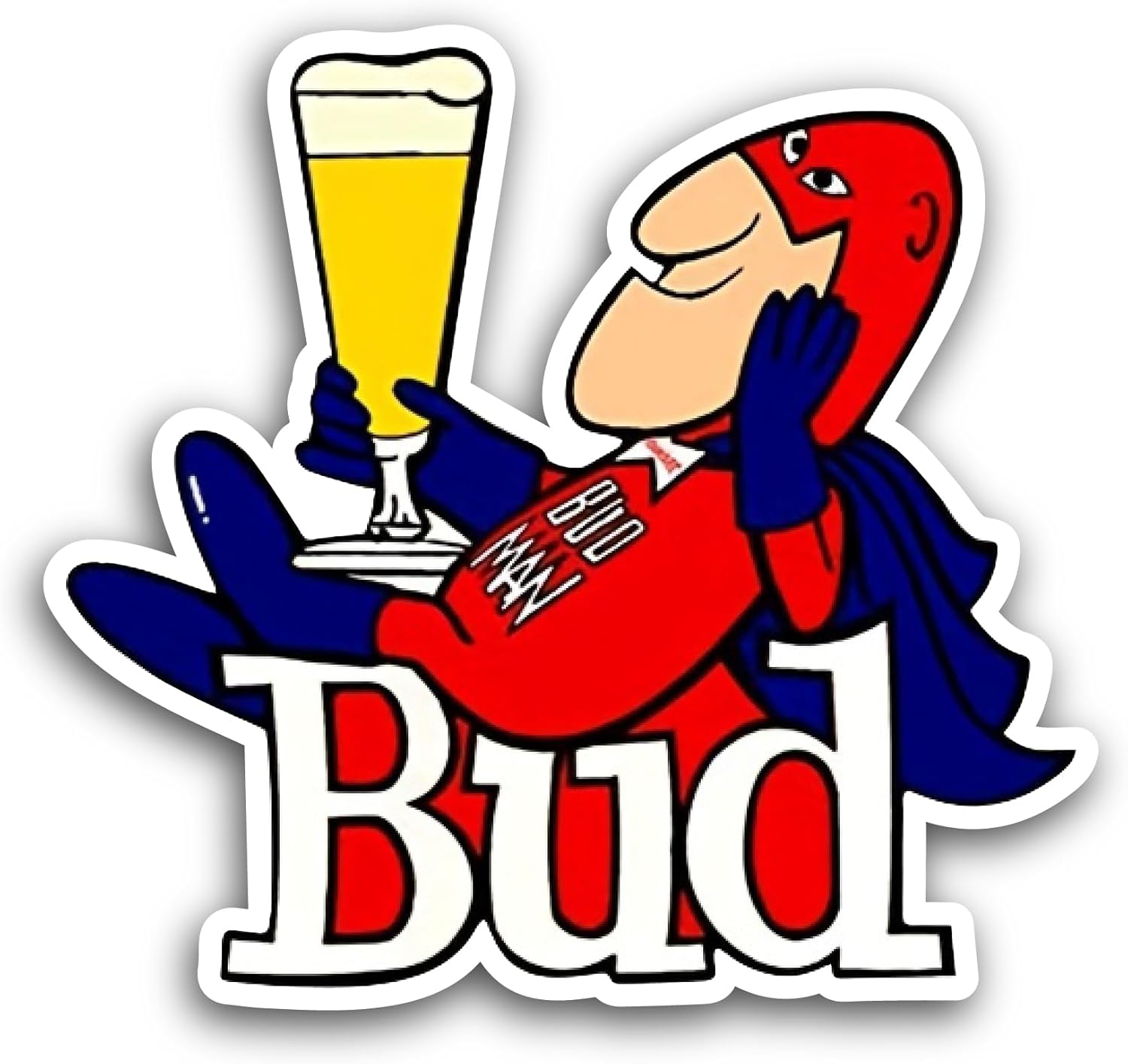 2 (Pieces) 3" and 5" Bud Sticker, Waterproof Vinyl Decals for Many Purpose Like Cars, Trucks, Laptops, Phones, Windows and More