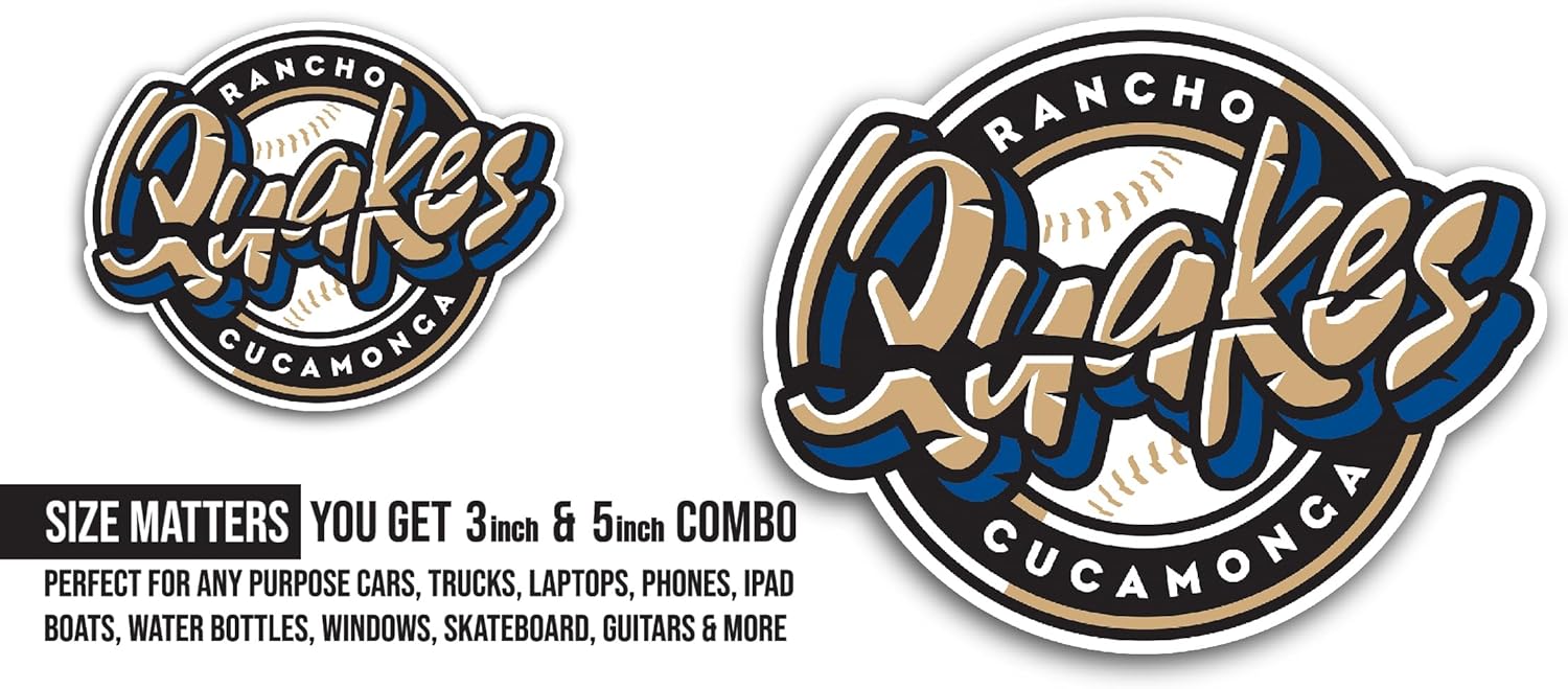 2 (Pieces) 3" and 5" Ranch0 Baseball Logo Decal Sticker, Waterproof Vinyl Decals for Many Purpose Like Cars, Trucks, Laptops, Phones, Windows and More