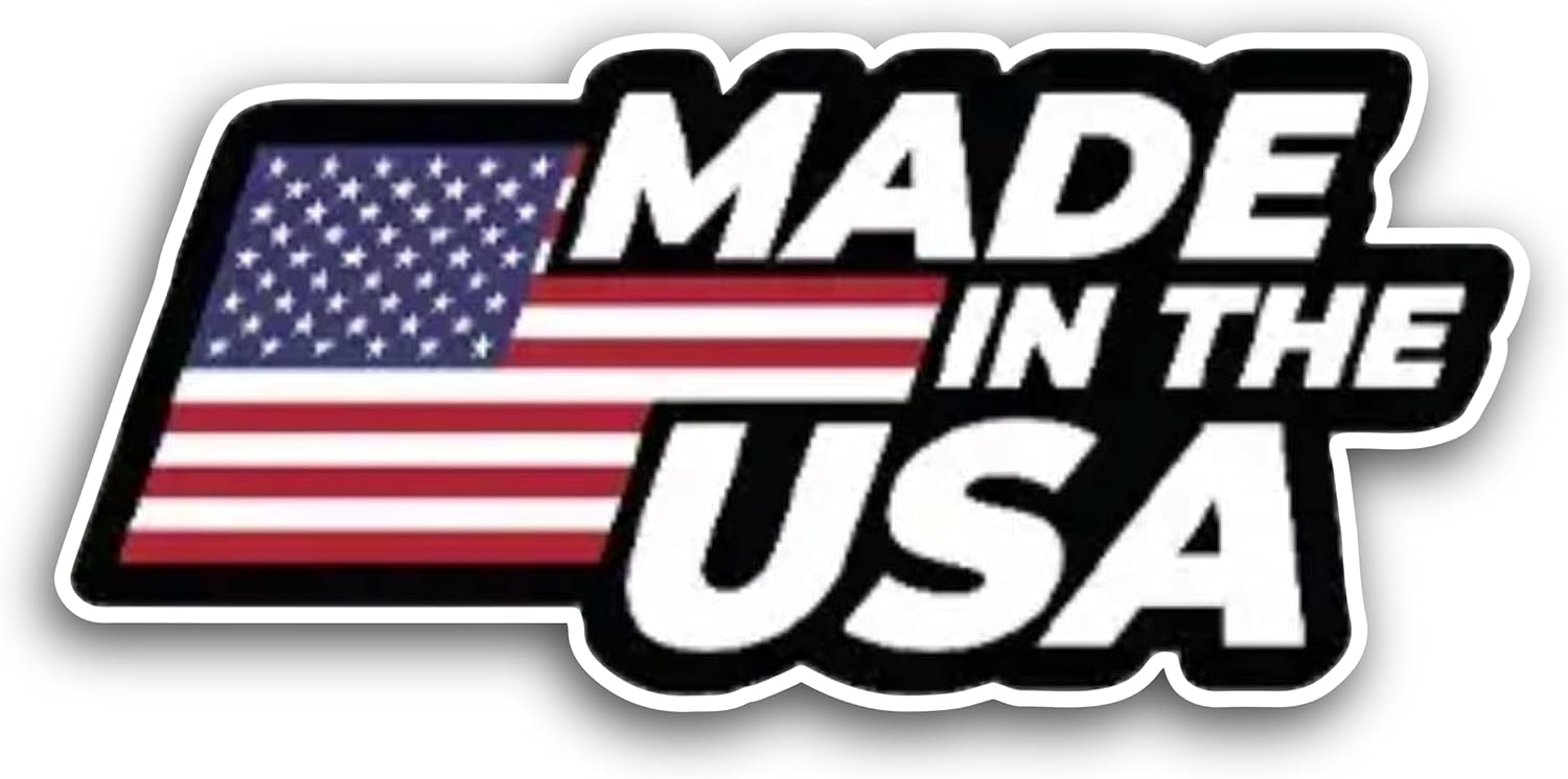 2 (Pieces) 3" and 5" Made in The USA Decal Sticker, Waterproof Vinyl Decals for Many Purpose Like Cars, Trucks, Laptops, Phones, Windows and More
