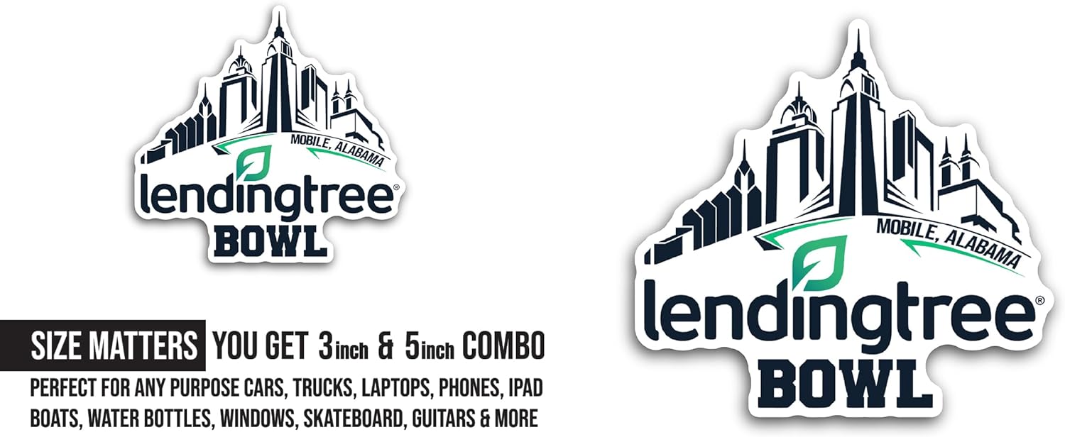 2 (Pieces) 3" and 5" LendingTree B0wl Sticker, Waterproof Vinyl Decals for Many Purpose Like Cars, Trucks, Laptops, Phones, Windows and More
