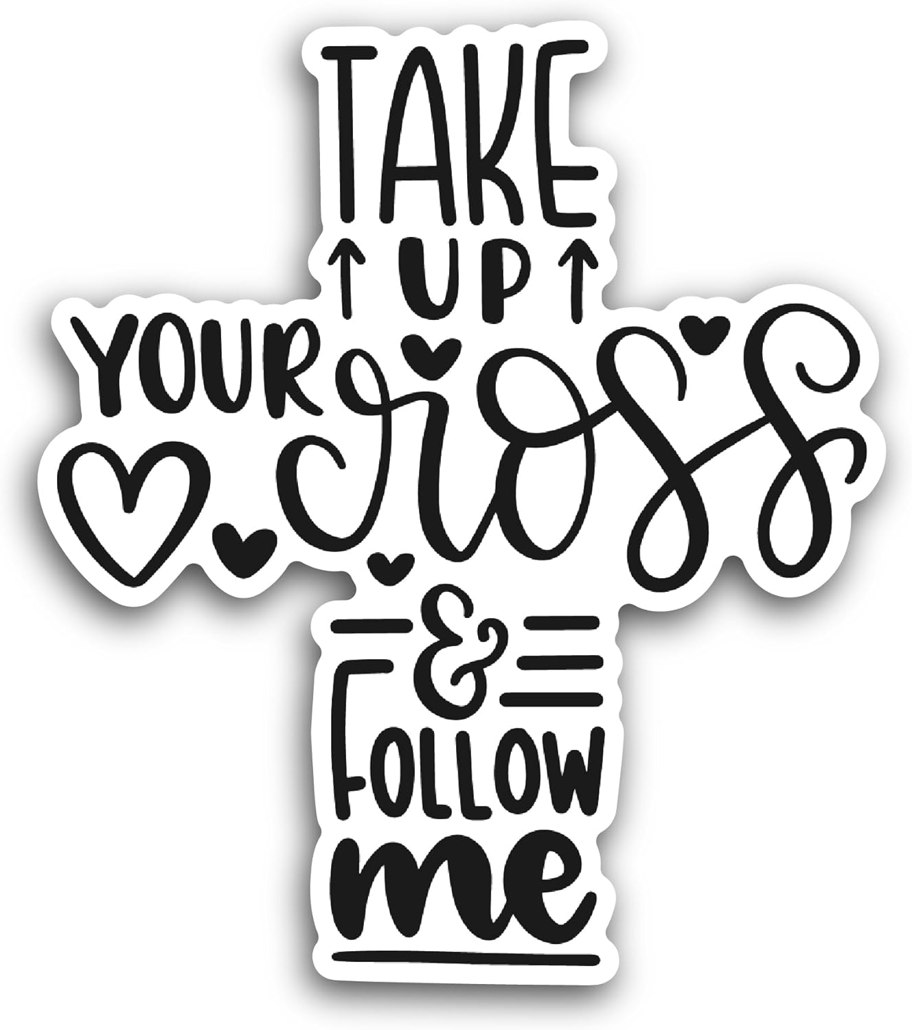 2 (Pieces) 3" and 5" Take Up Sticker, Waterproof Vinyl Decals for Many Purpose Like Cars, Trucks, Laptops, Phones, Windows and More