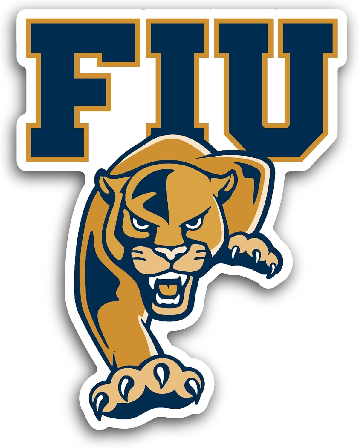 2 (Pieces) 3" and 5" Fl0rida International University P@nthers Sticker, Waterproof Vinyl Decals for Many Purpose Like Cars, Trucks, Laptops, Phones, Windows and More
