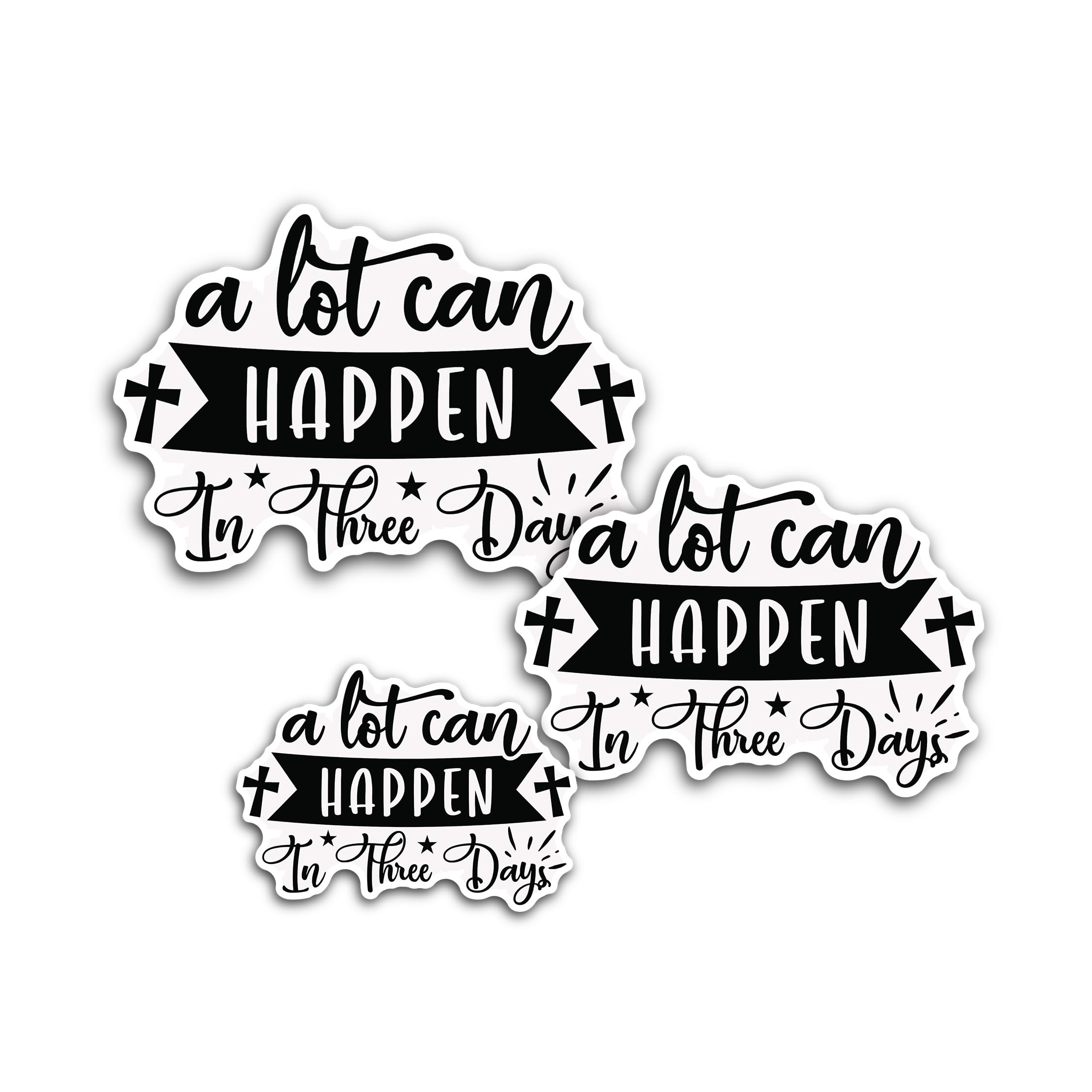 2 (Pieces) 3" and 5" Style Car Sticker, Waterproof Vinyl Decals for Many Purpose Like Cars, Trucks, 