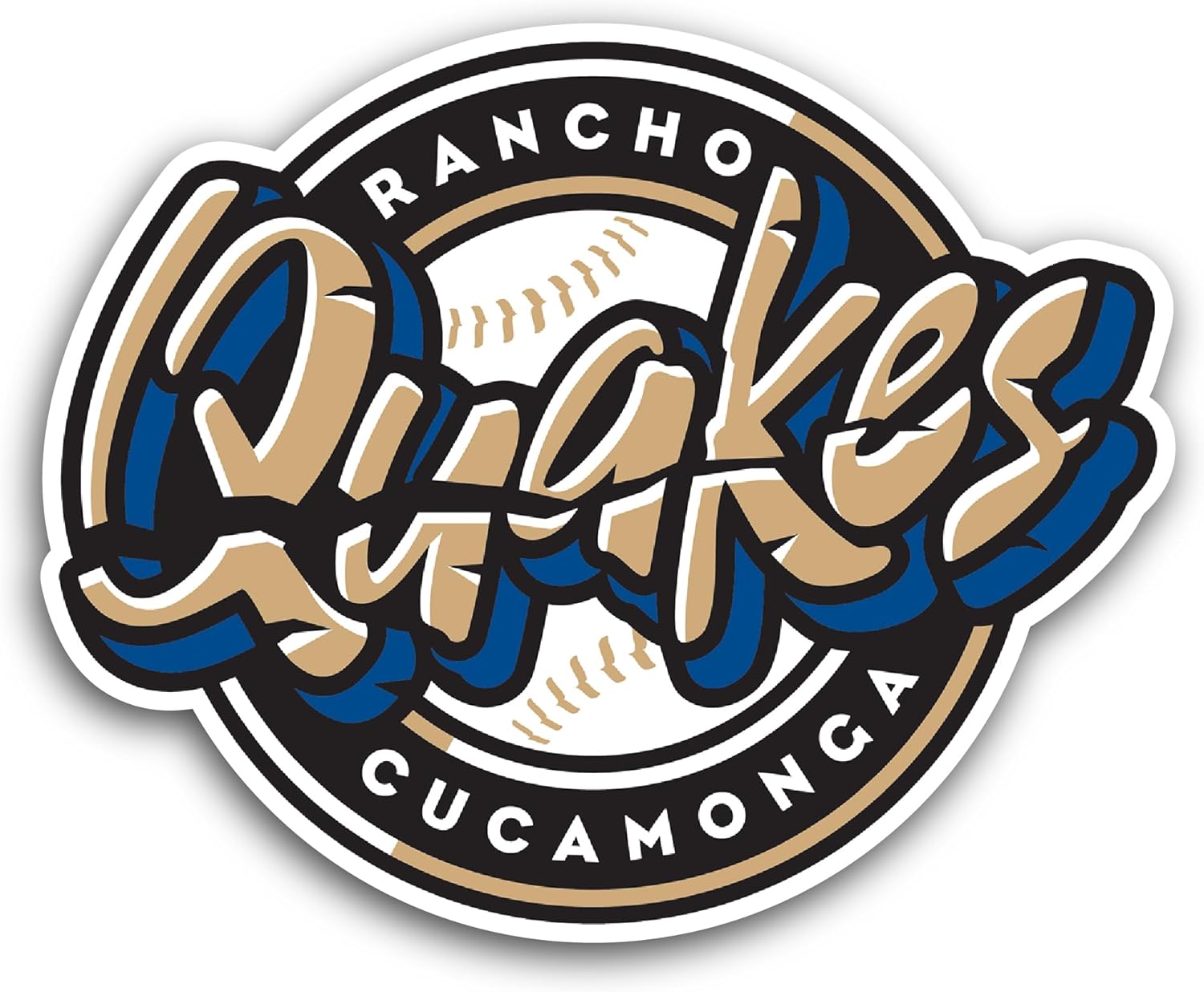 2 (Pieces) 3" and 5" Ranch0 Baseball Logo Decal Sticker, Waterproof Vinyl Decals for Many Purpose Like Cars, Trucks, Laptops, Phones, Windows and More