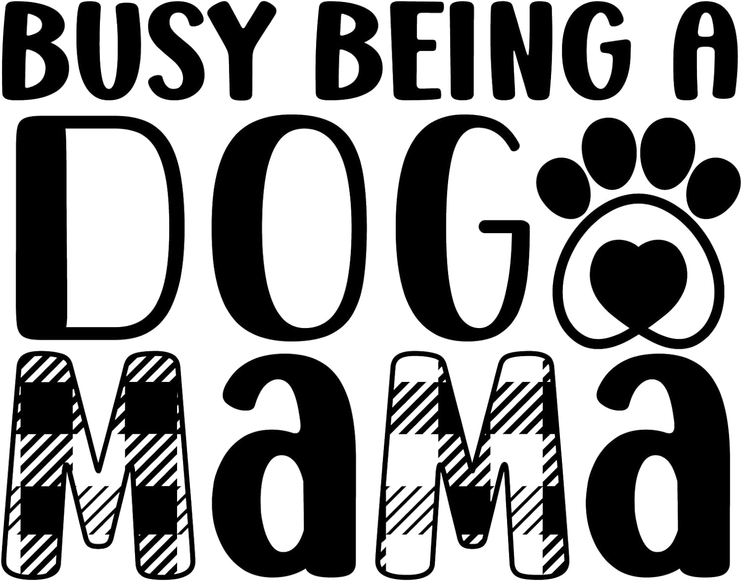 Inspirational Quote "Busy Being A Dog Mama" Motivational Sticker Vinyl Decal Motivation Stickers- 5" Vinyl Sticker Waterproof