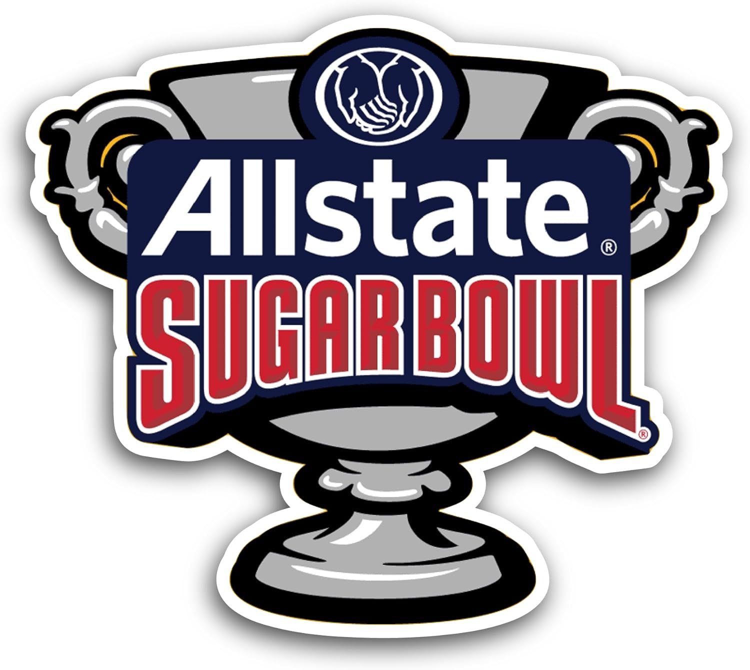 2 (Pieces) 3" and 5" Allstate Sugar B0wl Sticker, Waterproof Vinyl Decals for Many Purpose Like Cars, Trucks, Laptops, Phones, Windows and More