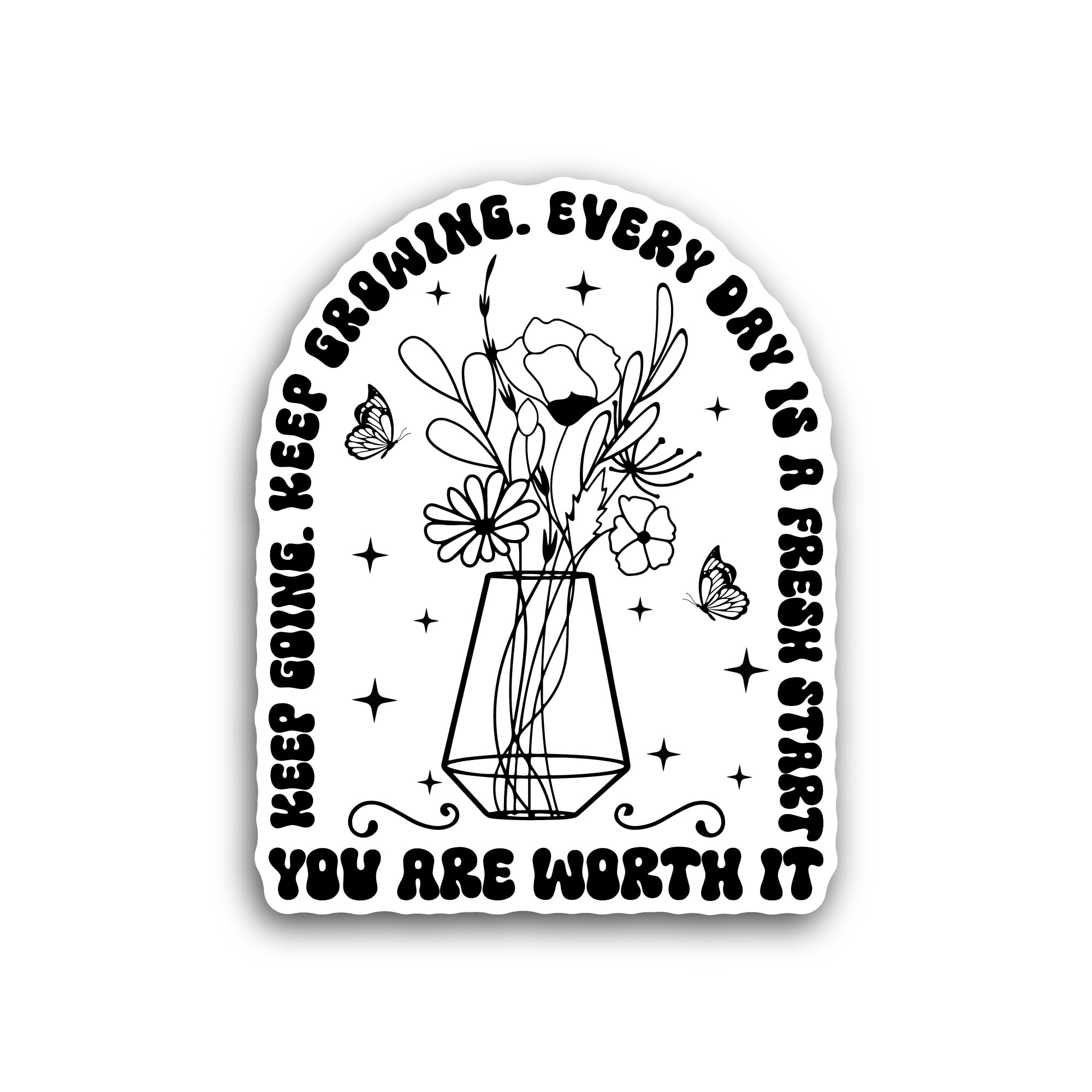 2 (Pieces) 3" and 5" You are Worth It Text Sticker, Waterproof Vinyl Decals for Many Purpose Like Ca