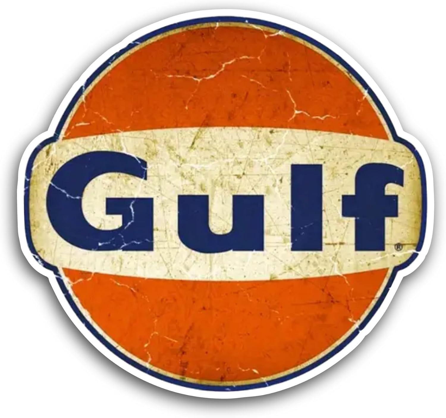 2 (Pieces) 3" and 5" Gulf Sticker, Waterproof Vinyl Decals for Many Purpose Like Cars, Trucks, Laptops, Phones, Windows and More