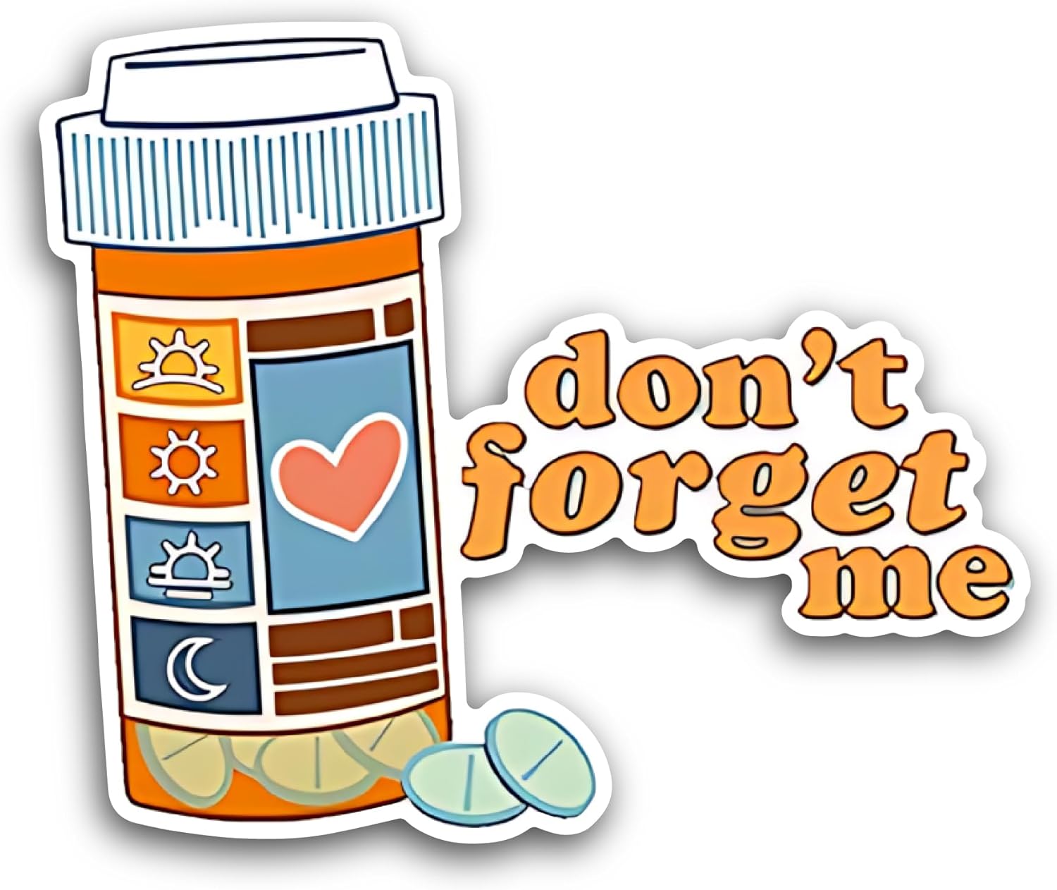 2 (Pieces) 3" and 5" Don't Forget Me Sticker, Waterproof Vinyl Decals for Many Purpose Like Cars, Trucks, Laptops, Phones, Windows and More
