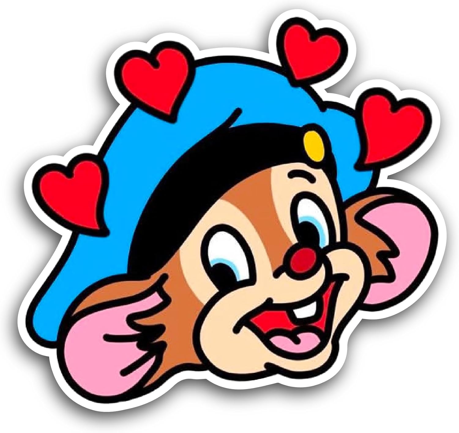 2 (Pieces) 3" and 5" Fievel Character Sticker, Waterproof Vinyl Decals for Many Purpose Like Cars, Trucks, Laptops, Phones, Windows and More