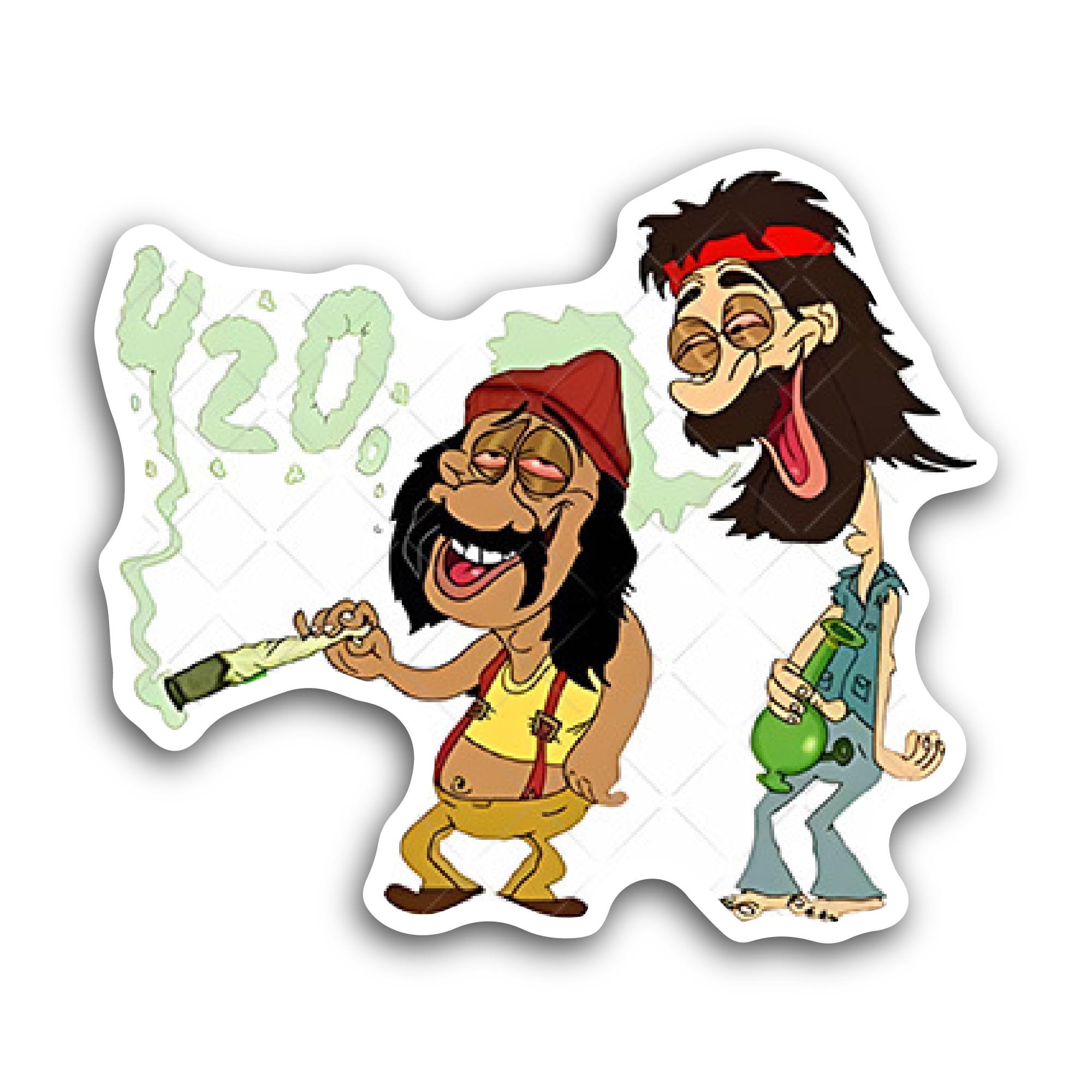 2 (Pieces) 3" and 5" Cheech and Ch0ng Sticker, Waterproof Vinyl Decals for Many Purpose Like Cars, T