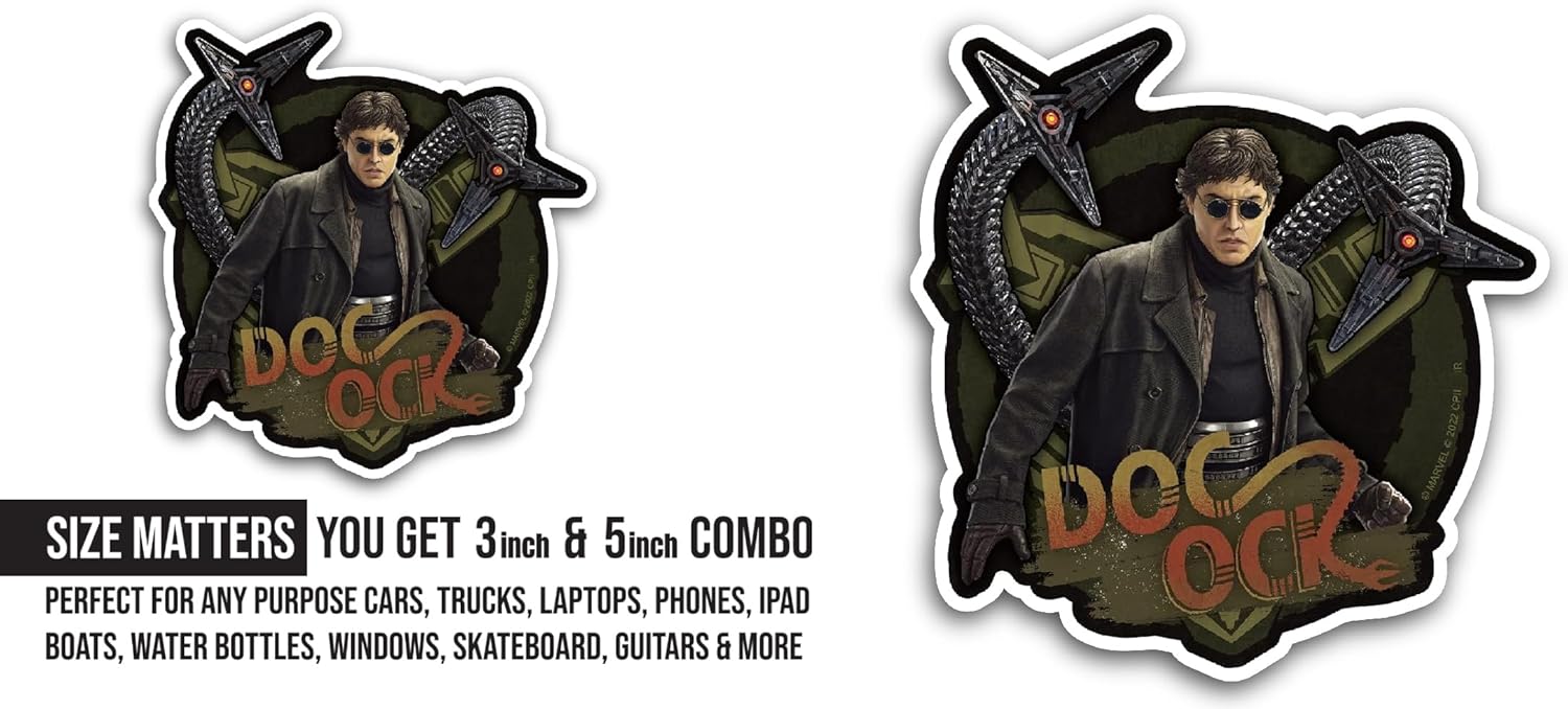 2 (Pieces) 3" and 5" Robotic Hands Behind Men Sticker, Waterproof Vinyl Decals for Many Purpose Like Cars, Trucks, Laptops, Phones, Windows and More