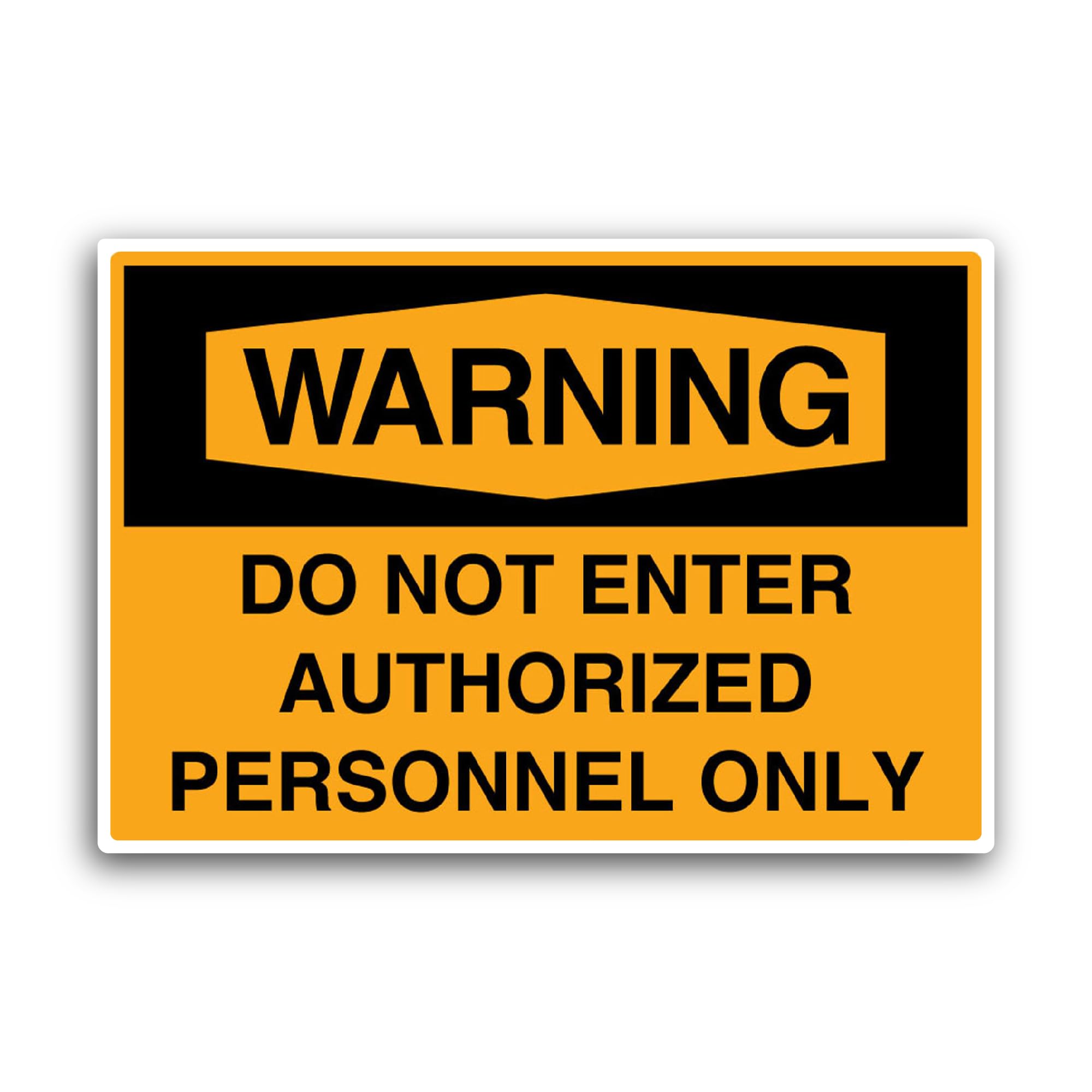 2 (Pieces) 3" and 5" Warning: Do Not Enter Sticker, Waterproof Vinyl Decals for Many Purpose Like Ca