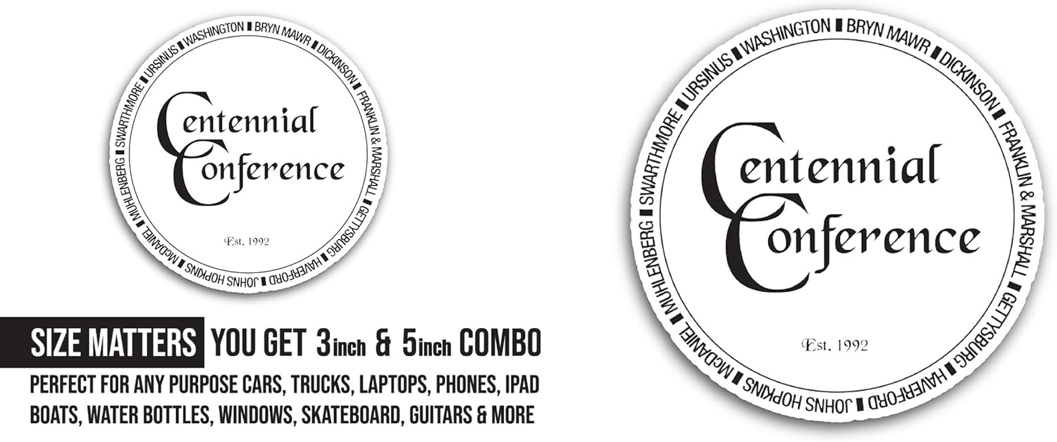 2 (Pieces) 3" and 5" C3ntennial C0nference Sticker, Waterproof Vinyl Decals for Many Purpose Like Cars, Trucks, Laptops, Phones, Windows and More