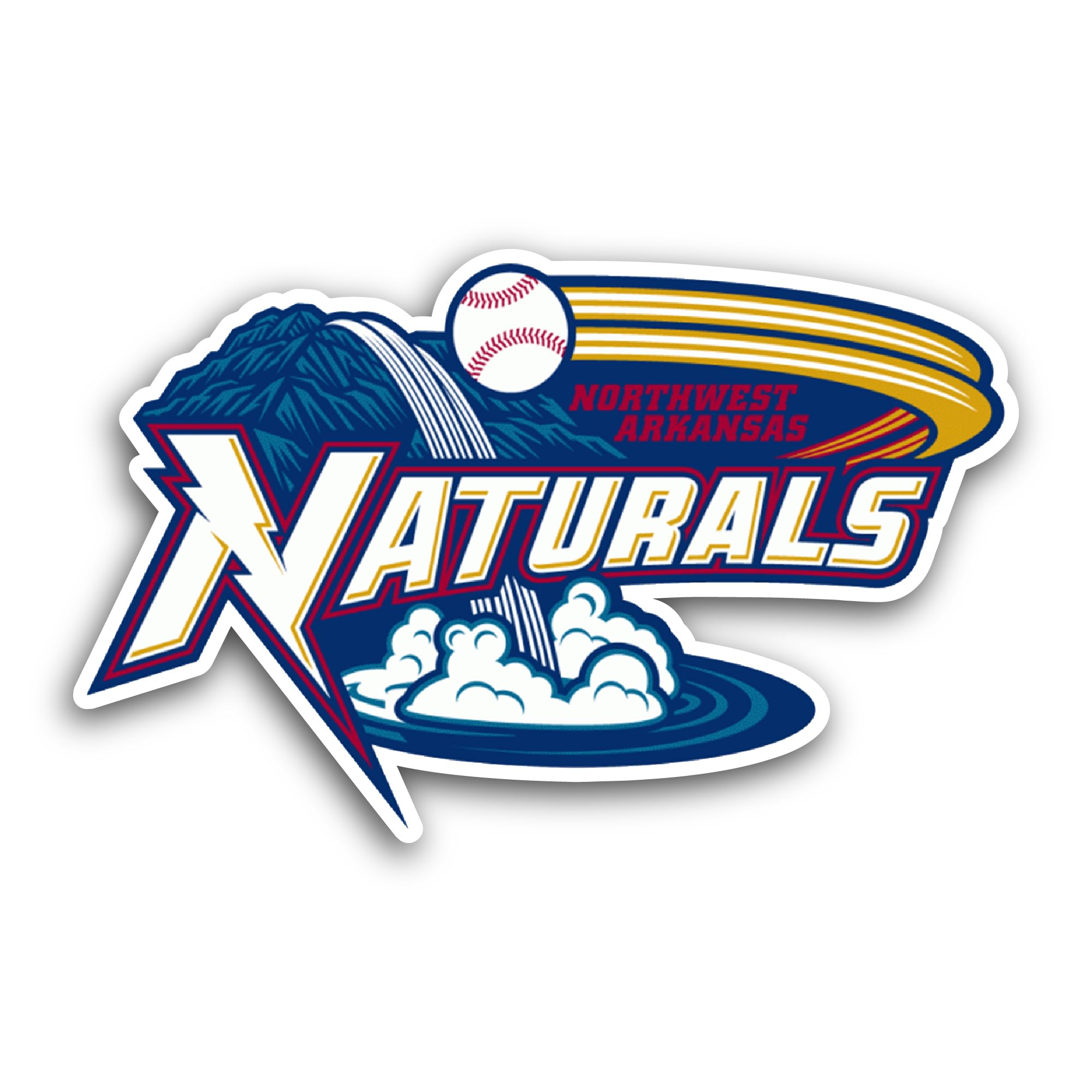 2 (Pieces) 3" and 5" Northwest Baseball Logo Decal Sticker, Waterproof Vinyl Decals for Many Purpose