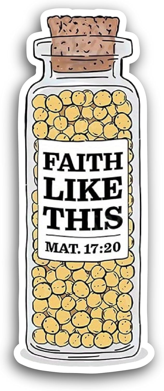 2 (Pieces) 3" and 5" Faith Like This Sticker, Waterproof Vinyl Decals for Many Purpose Like Cars, Trucks, Laptops, Phones, Windows and More