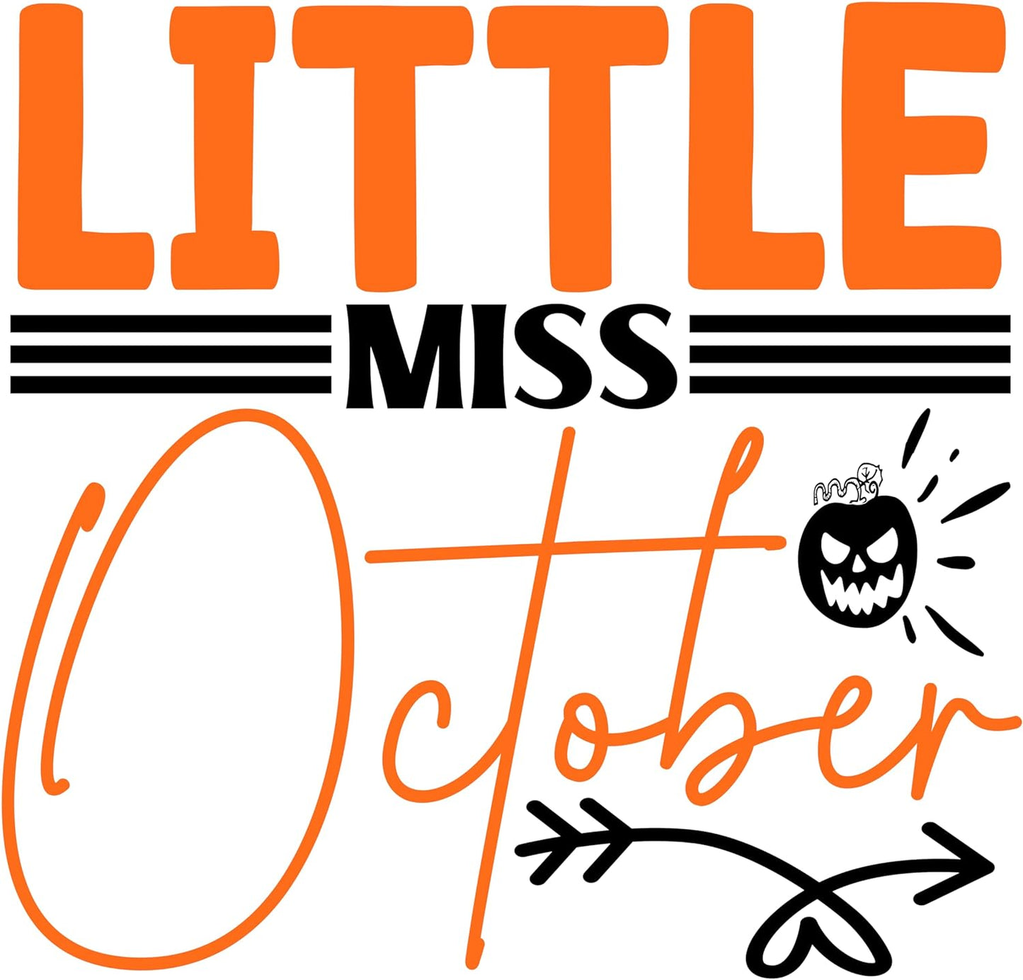 Inspirational Quote Little Miss October Motivational Sticker Vinyl Decal Motivation Stickers- 5" Vinyl Sticker Waterproof