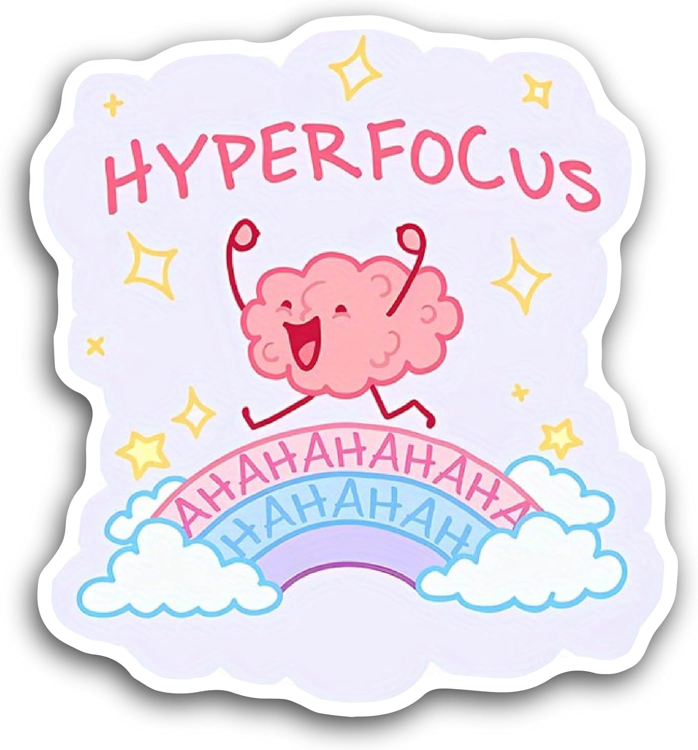 2 (Pieces) 3" and 5" Hyperfocus Sticker, Waterproof Vinyl Decals for Many Purpose Like Cars, Trucks, Laptops, Phones, Windows and More
