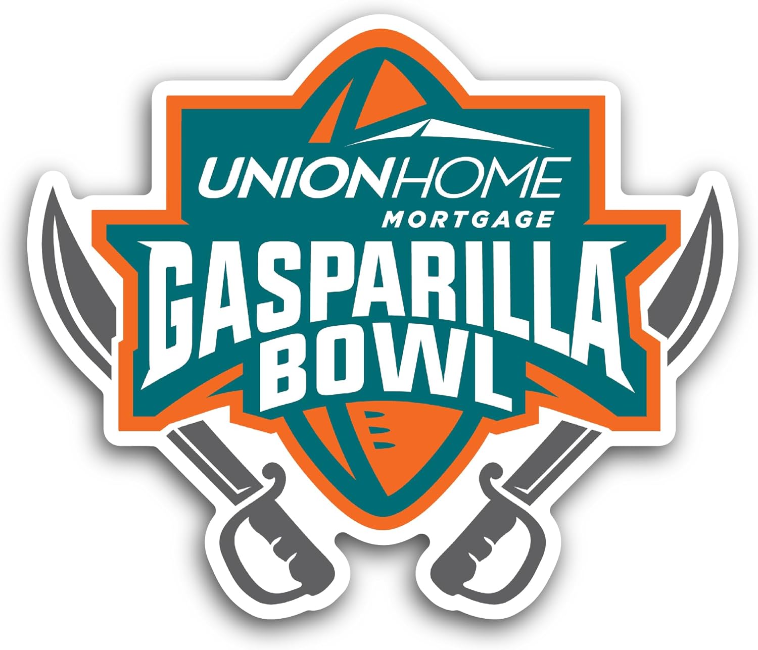 2 (Pieces) 3" and 5" Gasparilla B0wl Sticker, Waterproof Vinyl Decals for Many Purpose Like Cars, Trucks, Laptops, Phones, Windows and More