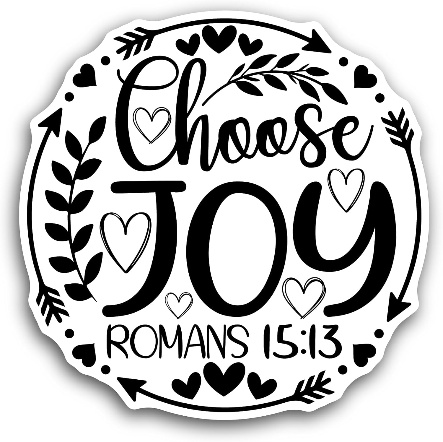 2 (Pieces) 3" and 5" Today Choose Joy Sticker, Waterproof Vinyl Decals for Many Purpose Like Cars, Trucks, Laptops, Phones, Windows and More