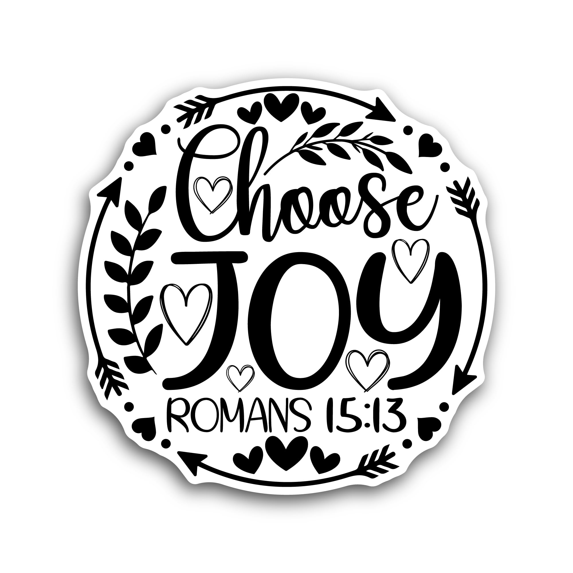 2 (Pieces) 3" and 5" Today Choose Joy Sticker, Waterproof Vinyl Decals for Many Purpose Like Cars, T
