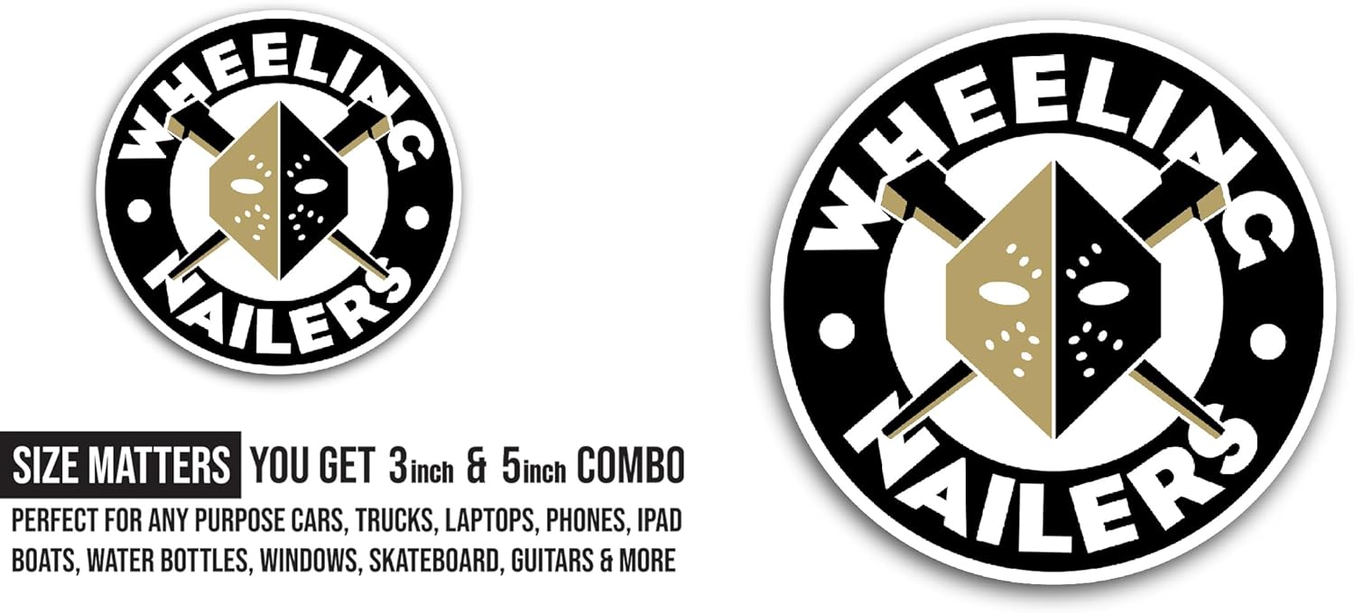 2 (Pieces) 3" and 5" Wheeling Nail3rs Sticker, Waterproof Vinyl Decals for Many Purpose Like Cars, Trucks, Laptops, Phones, Windows and More