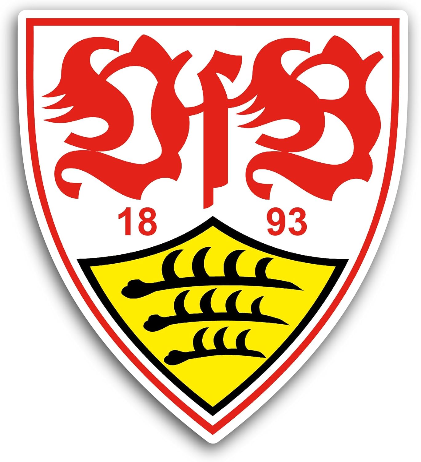 2 (Pieces) 3" and 5" Stuttg@rt Sticker, Waterproof Vinyl Decals for Many Purpose Like Cars, Trucks, Laptops, Phones, Windows and More