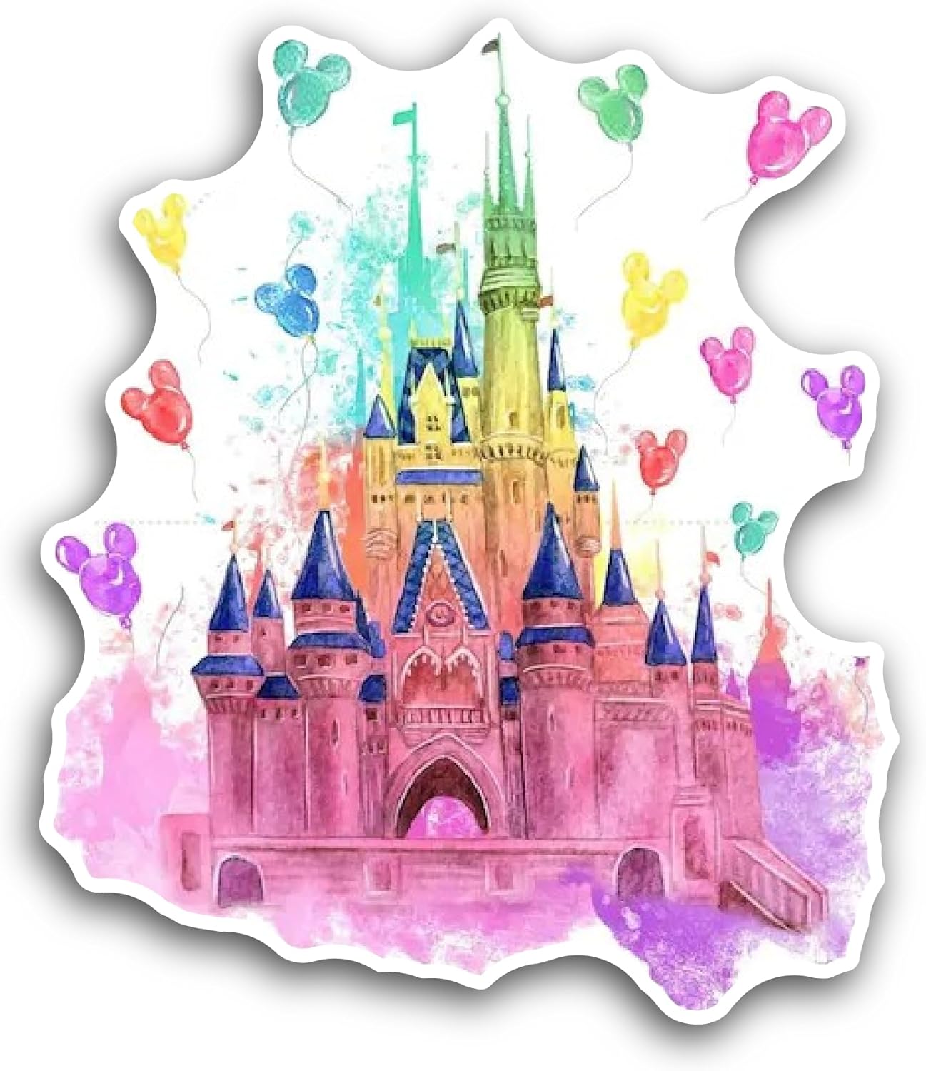2 (Pieces) 3" and 5" Colorful Kingdom Sticker, Waterproof Vinyl Decals for Many Purpose Like Cars, Trucks, Laptops, Phones, Windows and More