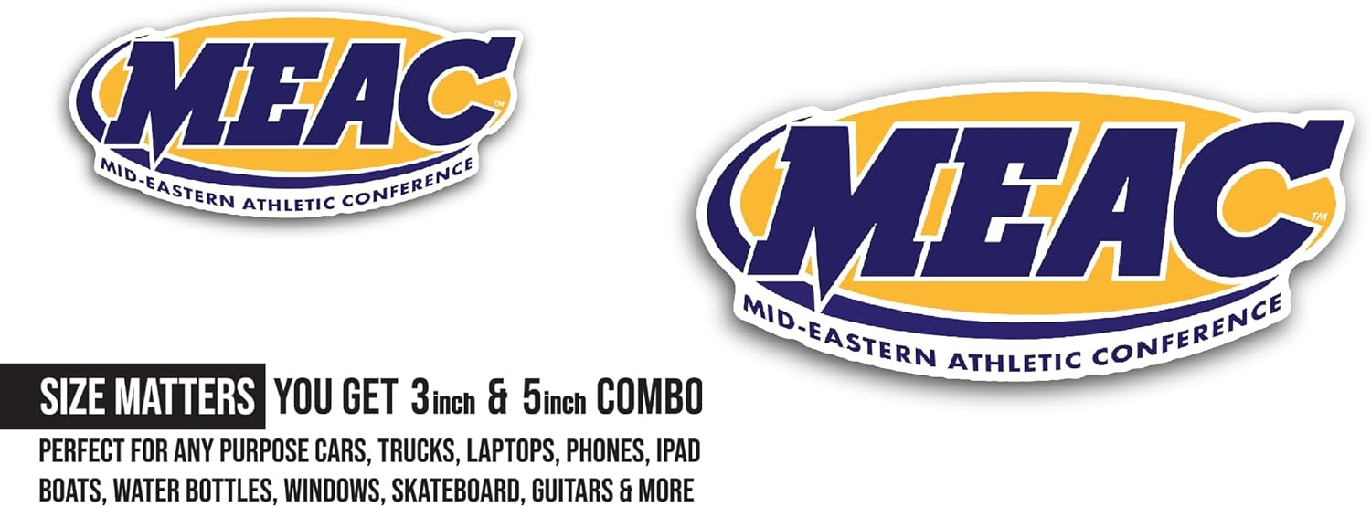 2 (Pieces) 3" and 5" MEAC Sticker, Waterproof Vinyl Decals for Many Purpose Like Cars, Trucks, Laptops, Phones, Windows and More