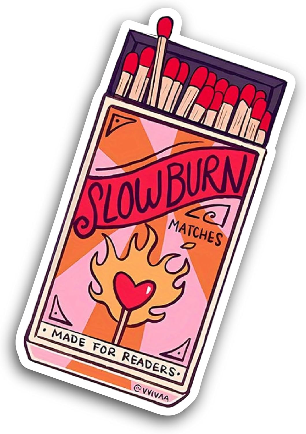 2 (Pieces) 3" and 5" Slow Burn Sticker, Waterproof Vinyl Decals for Many Purpose Like Cars, Trucks, Laptops, Phones, Windows and More