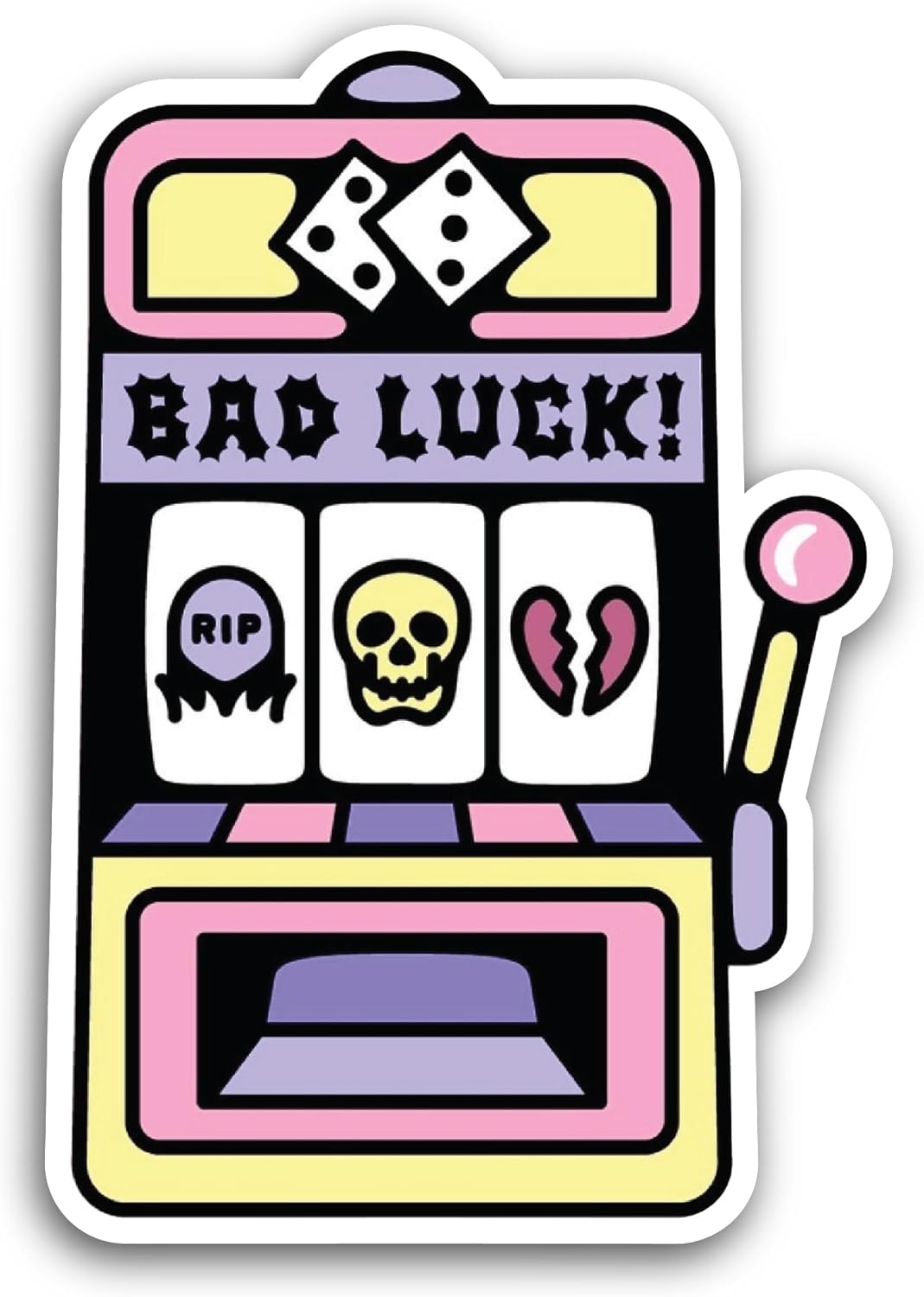 2 (Pieces) 3" and 5" Slot Machine Sticker, Waterproof Vinyl Decals for Many Purpose Like Cars, Trucks, Laptops, Phones, Windows and More