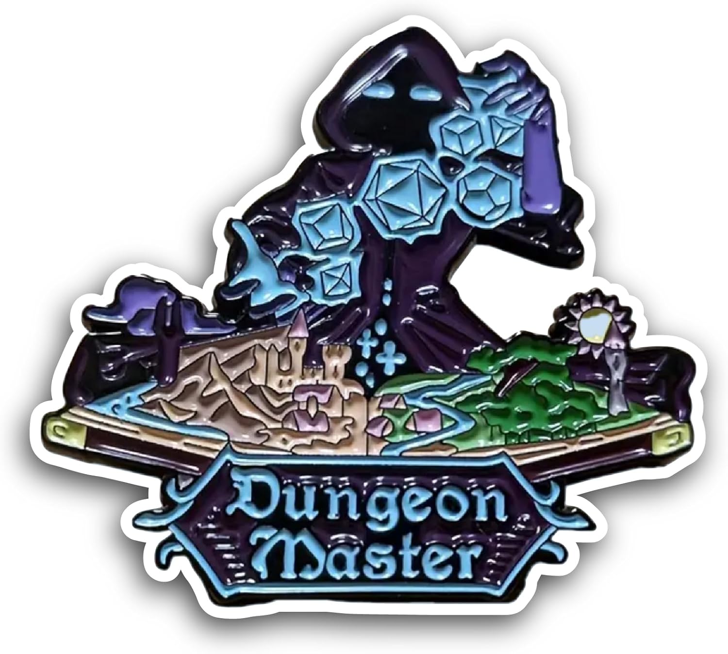 2 (Pieces) 3" and 5" Dungeon Master Sticker, Waterproof Vinyl Decals for Many Purpose Like Cars, Trucks, Laptops, Phones, Windows and More
