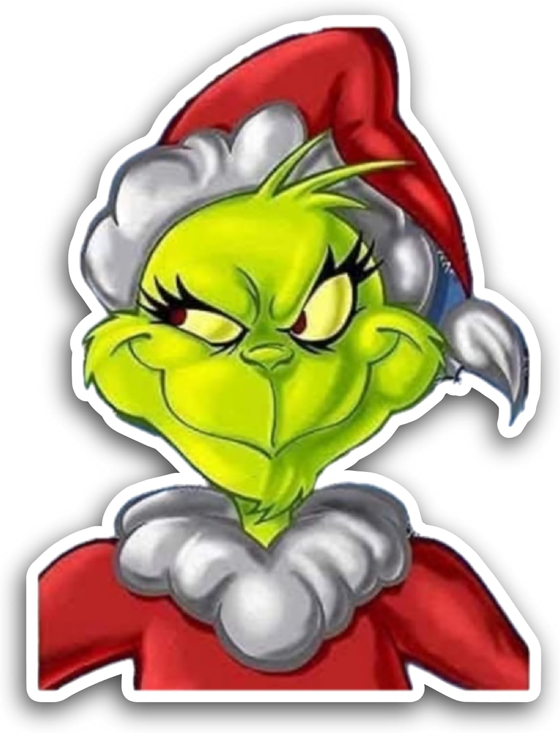 2 (Pieces) 3" and 5" Grinch Sticker, Waterproof Vinyl Decals for Many Purpose Like Cars, Trucks, Laptops, Phones, Windows and More