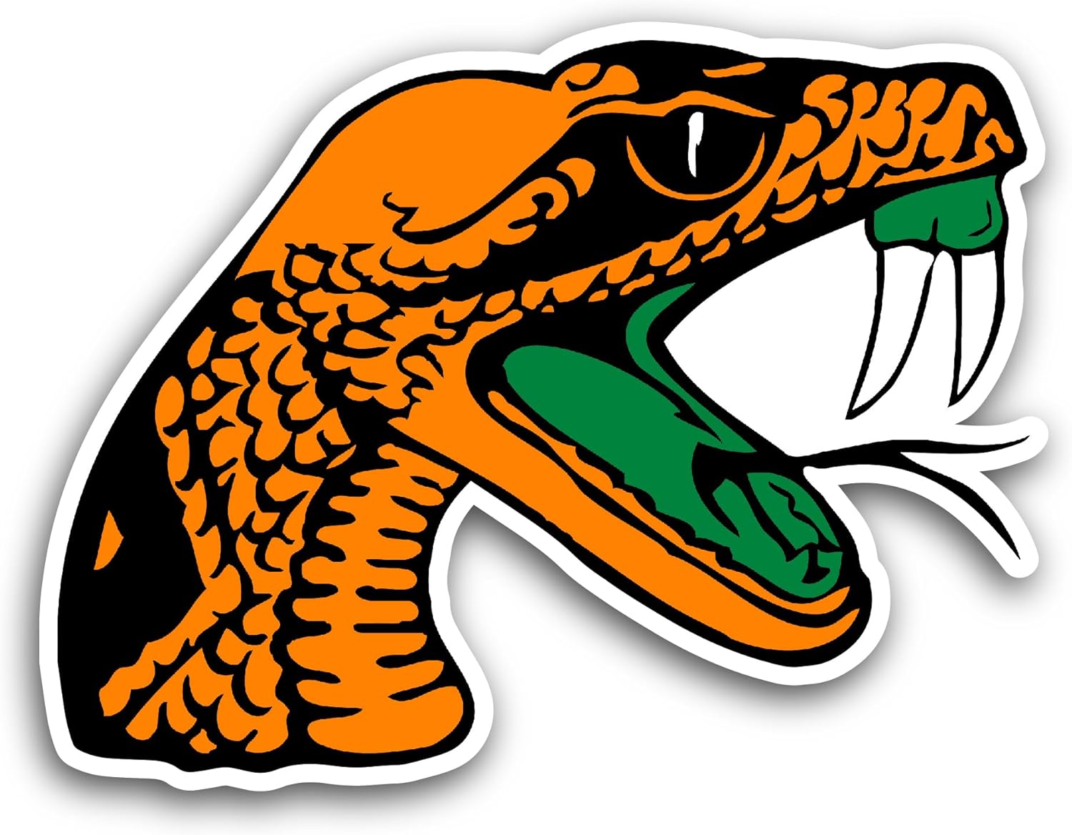 2 (Pieces) 3" and 5" Fl0rida A&M R@ttlers Sticker, Waterproof Vinyl Decals for Many Purpose Like Cars, Trucks, Laptops, Phones, Windows and More