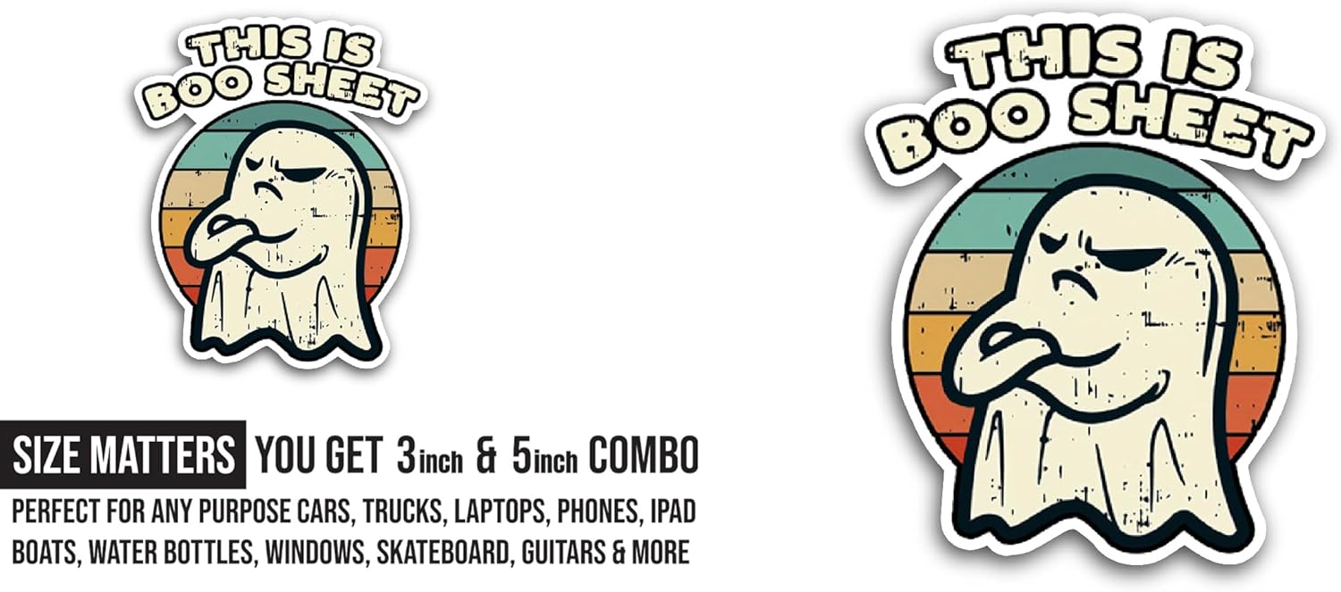 2 (Pieces) 3" and 5" This is Sticker, Waterproof Vinyl Decals for Many Purpose Like Cars, Trucks, Laptops, Phones, Windows and More
