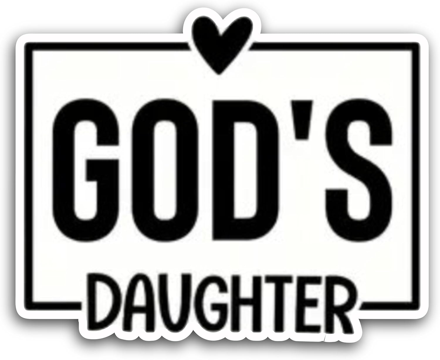 2 (Pieces) 3" and 5" God's Daughter Decal Sticker, Waterproof Vinyl Decals for Many Purpose Like Cars, Trucks, Laptops, Phones, Windows and More