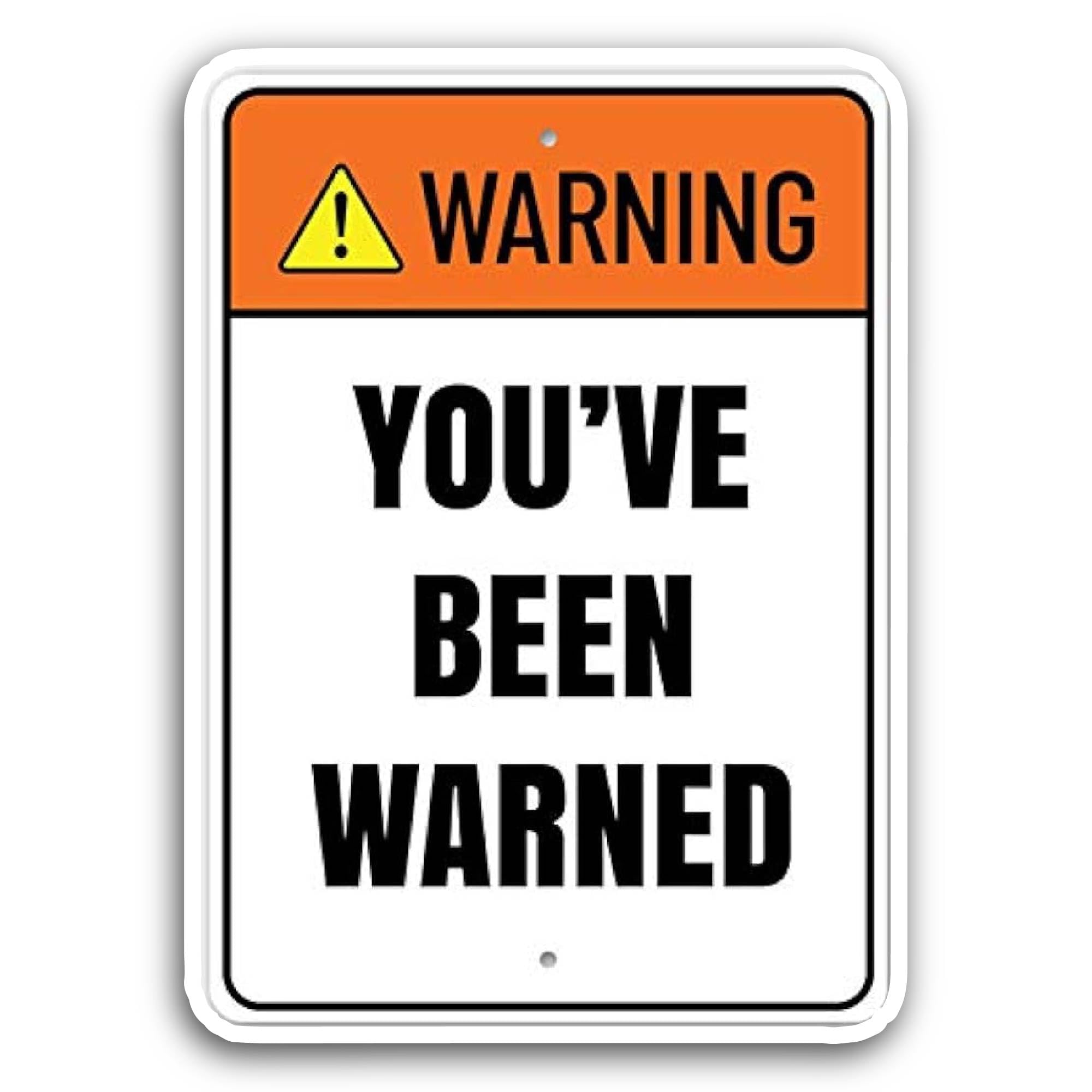 2 (Pieces) 3" and 5" Warning Sticker, Waterproof Vinyl Decals for Many Purpose Like Cars, Trucks, La