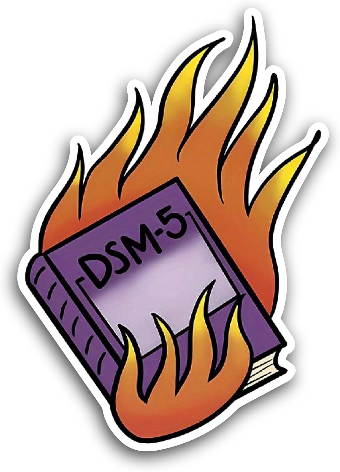 2 (Pieces) 3" and 5" DSM-5 Sticker, Waterproof Vinyl Decals for Many Purpose Like Cars, Trucks, Laptops, Phones, Windows and More