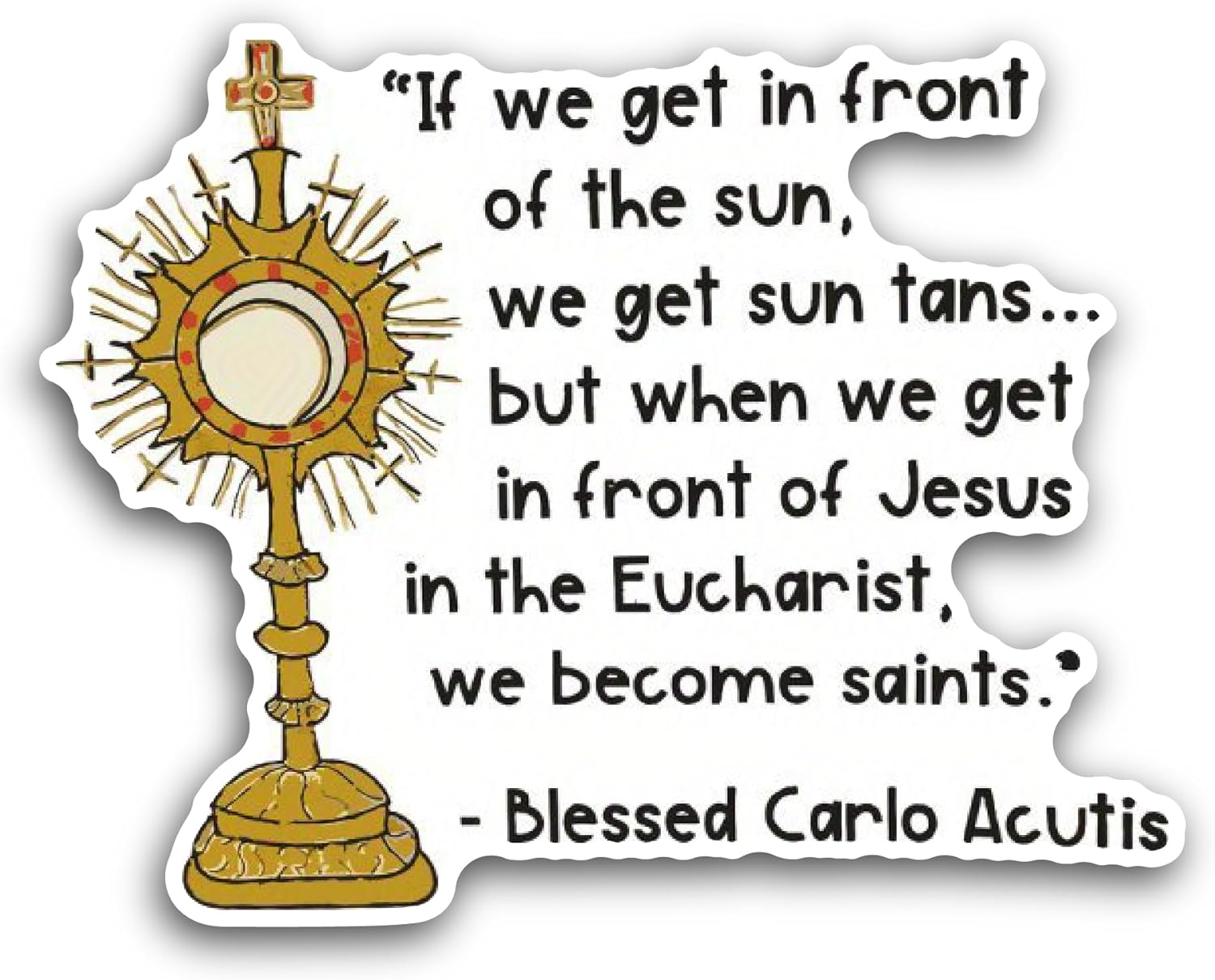 2 (Pieces) 3" and 5" Blessed Carlo Acutis Sticker, Waterproof Vinyl Decals for Many Purpose Like Cars, Trucks, Laptops, Phones, Windows and More
