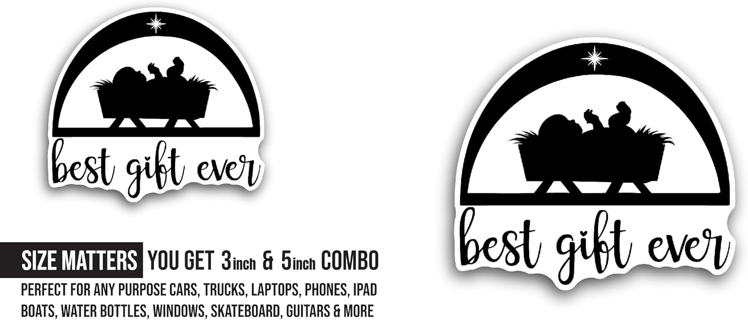 Inspirational Quote,Jesus Motivational Sticker Vinyl Decal Motivation Stickers- 5" Vinyl Sticker Waterproof